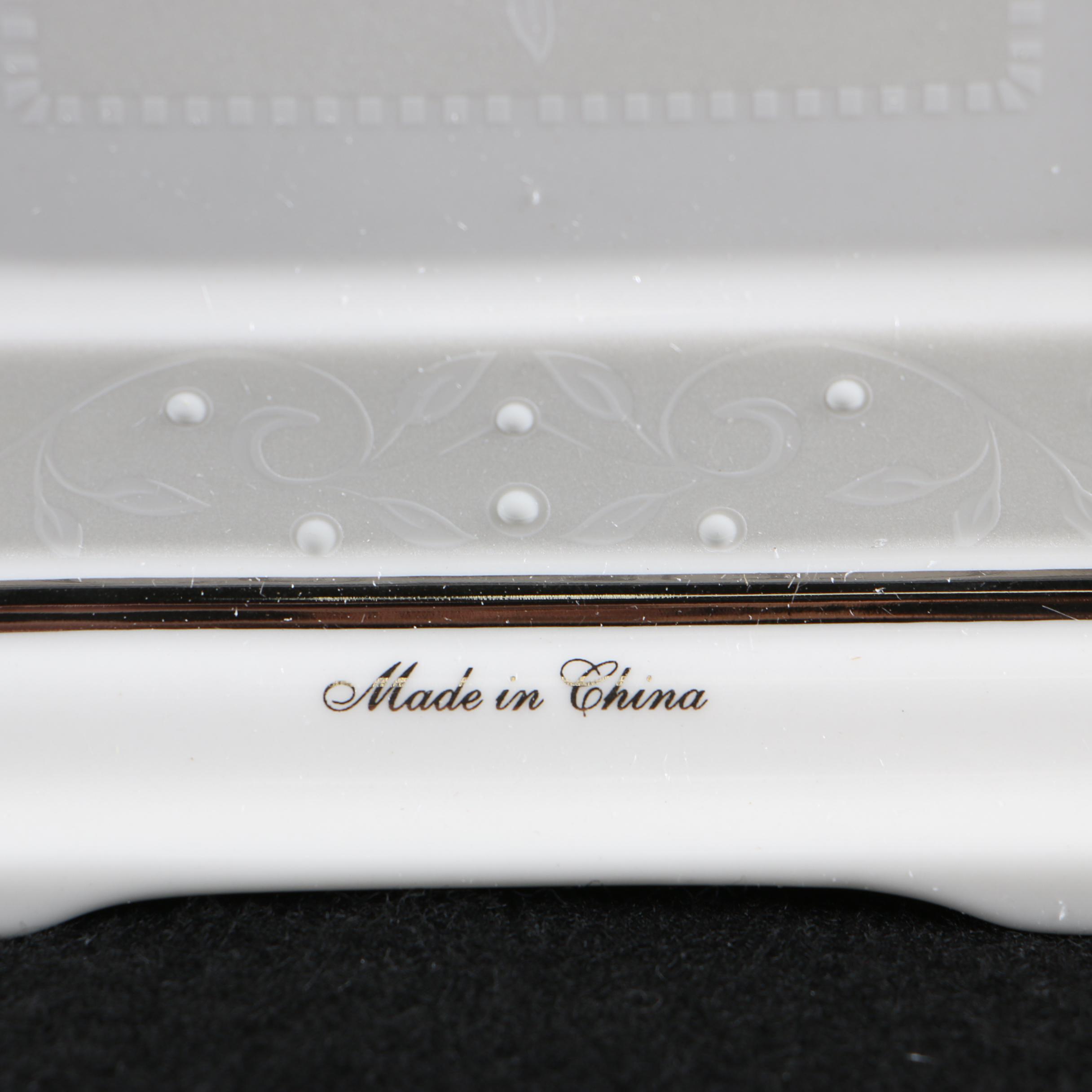 Lenox Porcelain "Opal Innocence" Mantel Clock