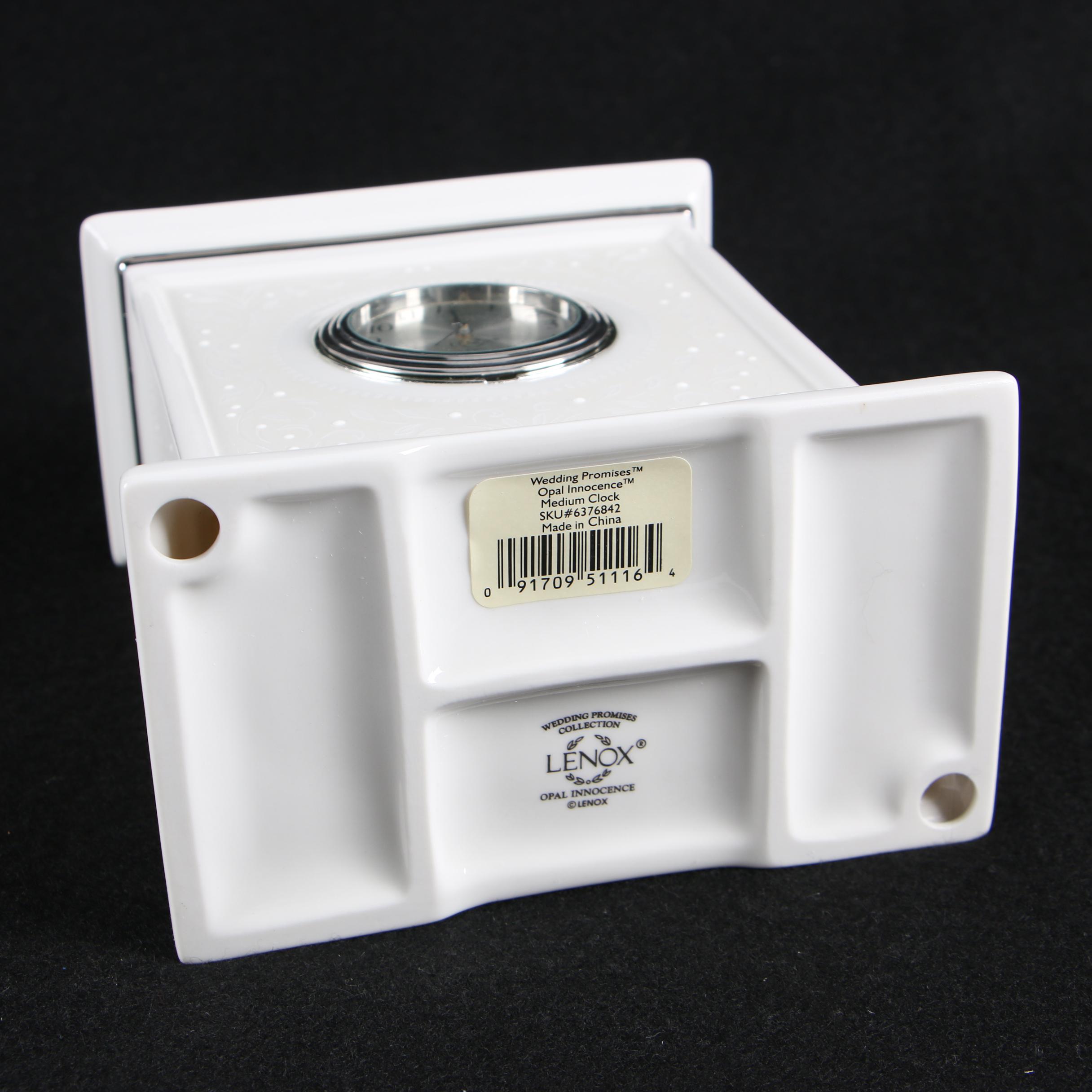 Lenox Porcelain "Opal Innocence" Mantel Clock