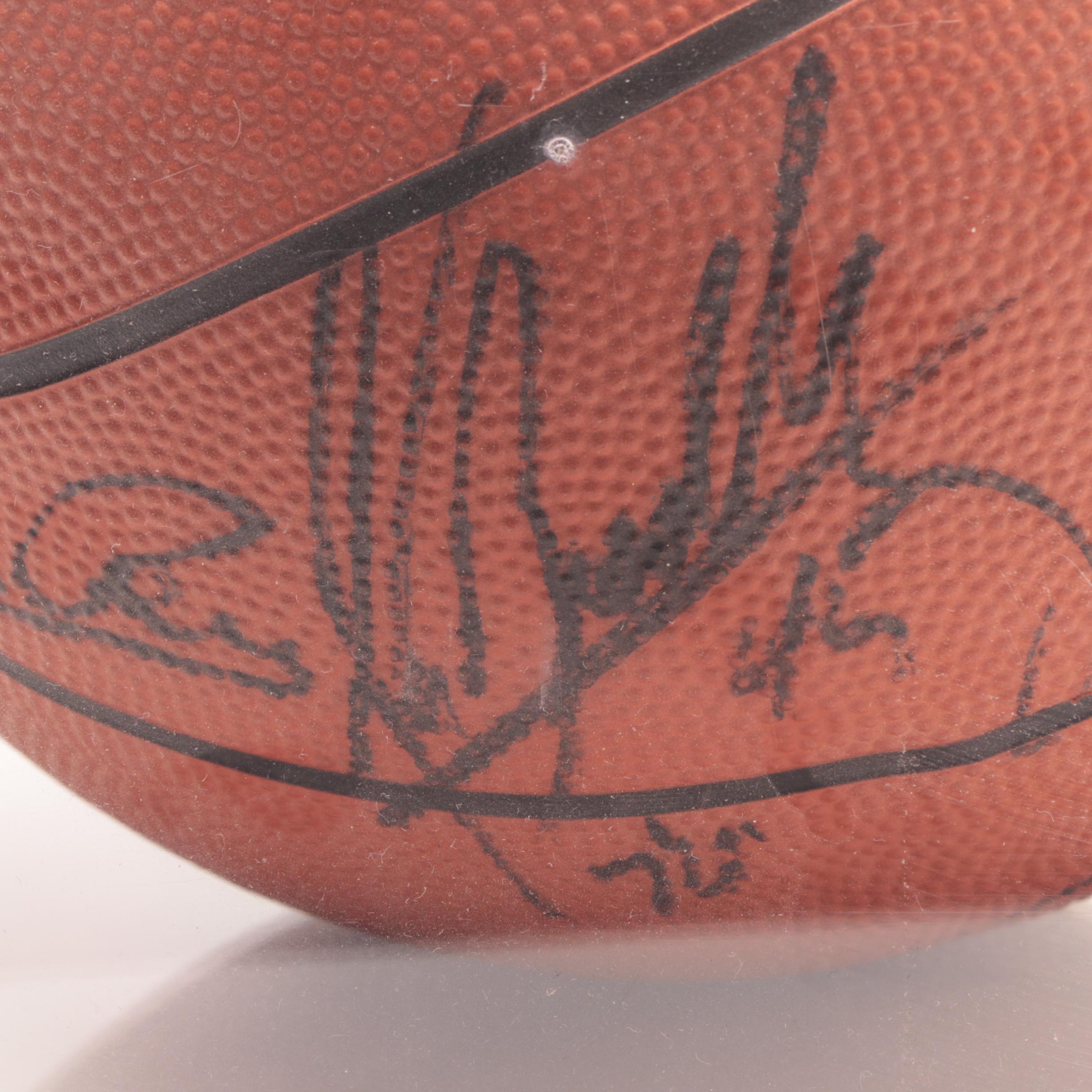1995-96 Nets Signed Logo Basketball