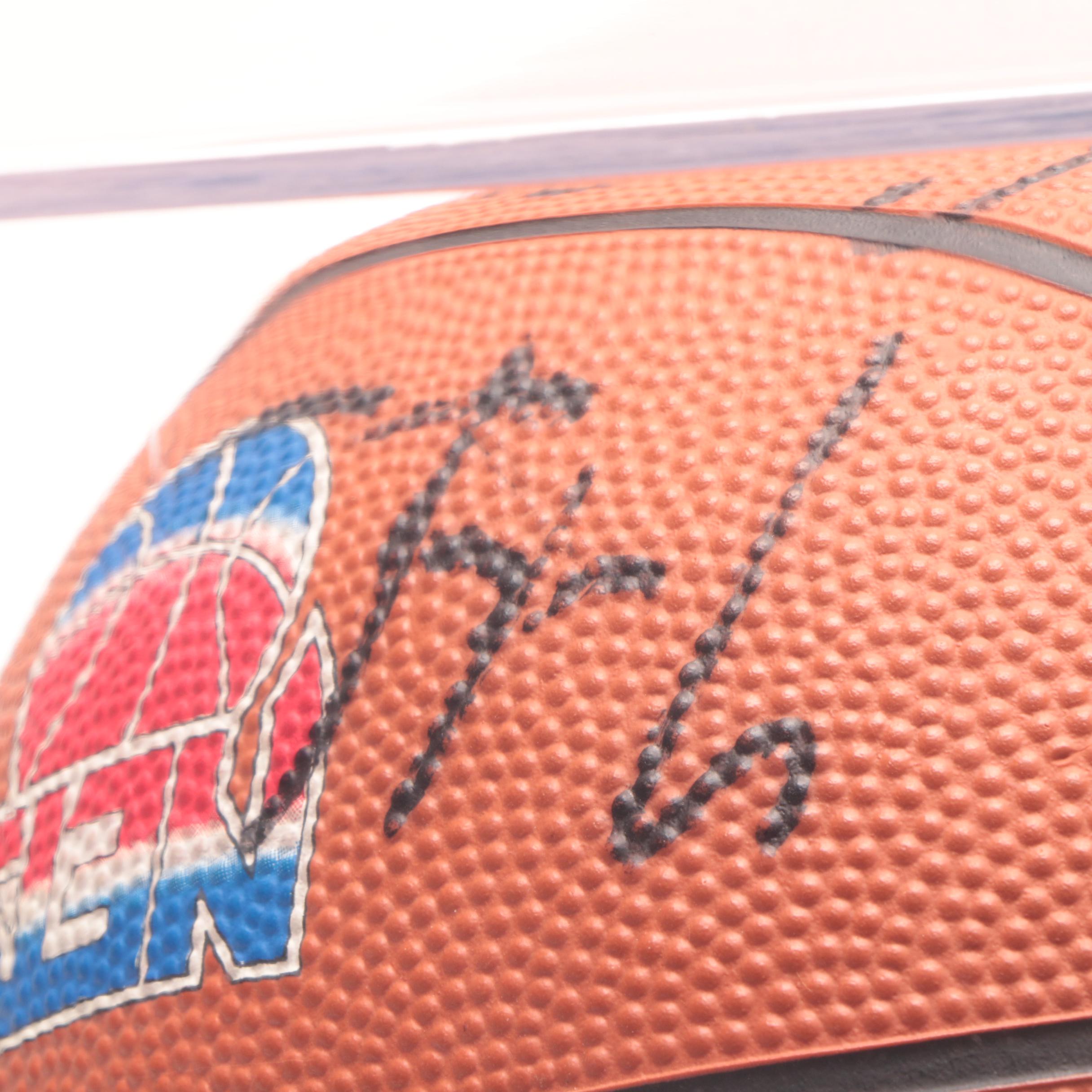 1995-96 Nets Signed Logo Basketball