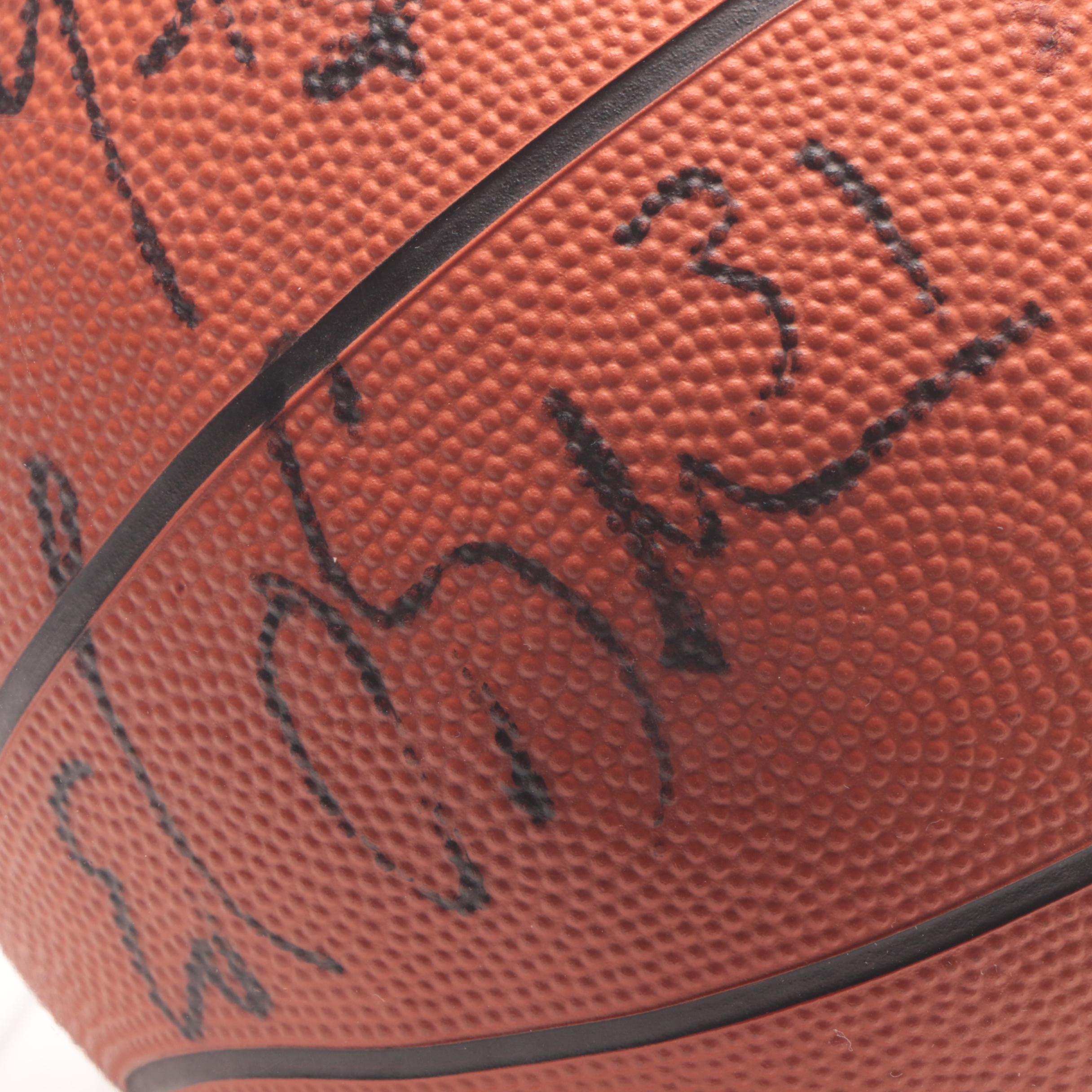 1995-96 Nets Signed Logo Basketball