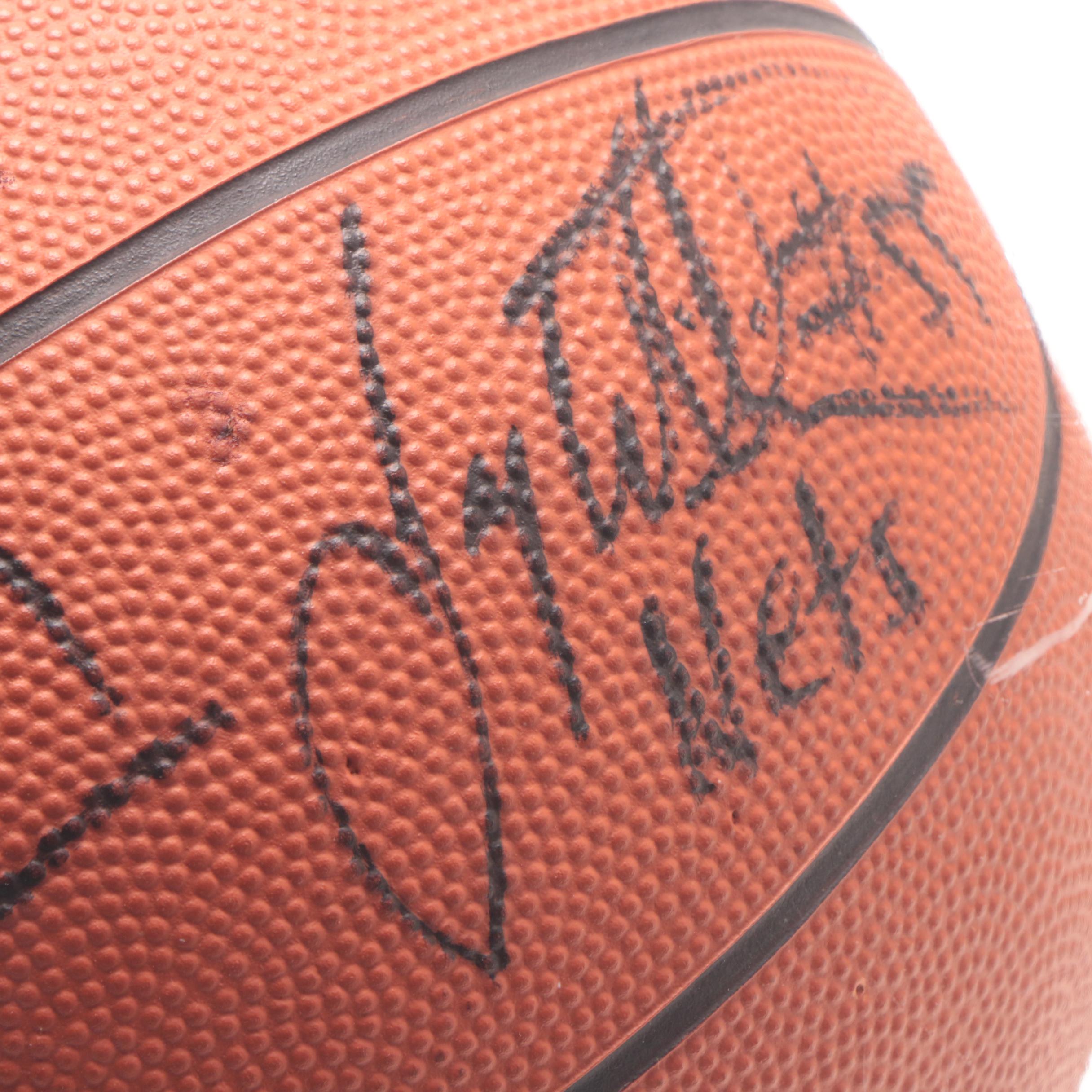 1995-96 Nets Signed Logo Basketball
