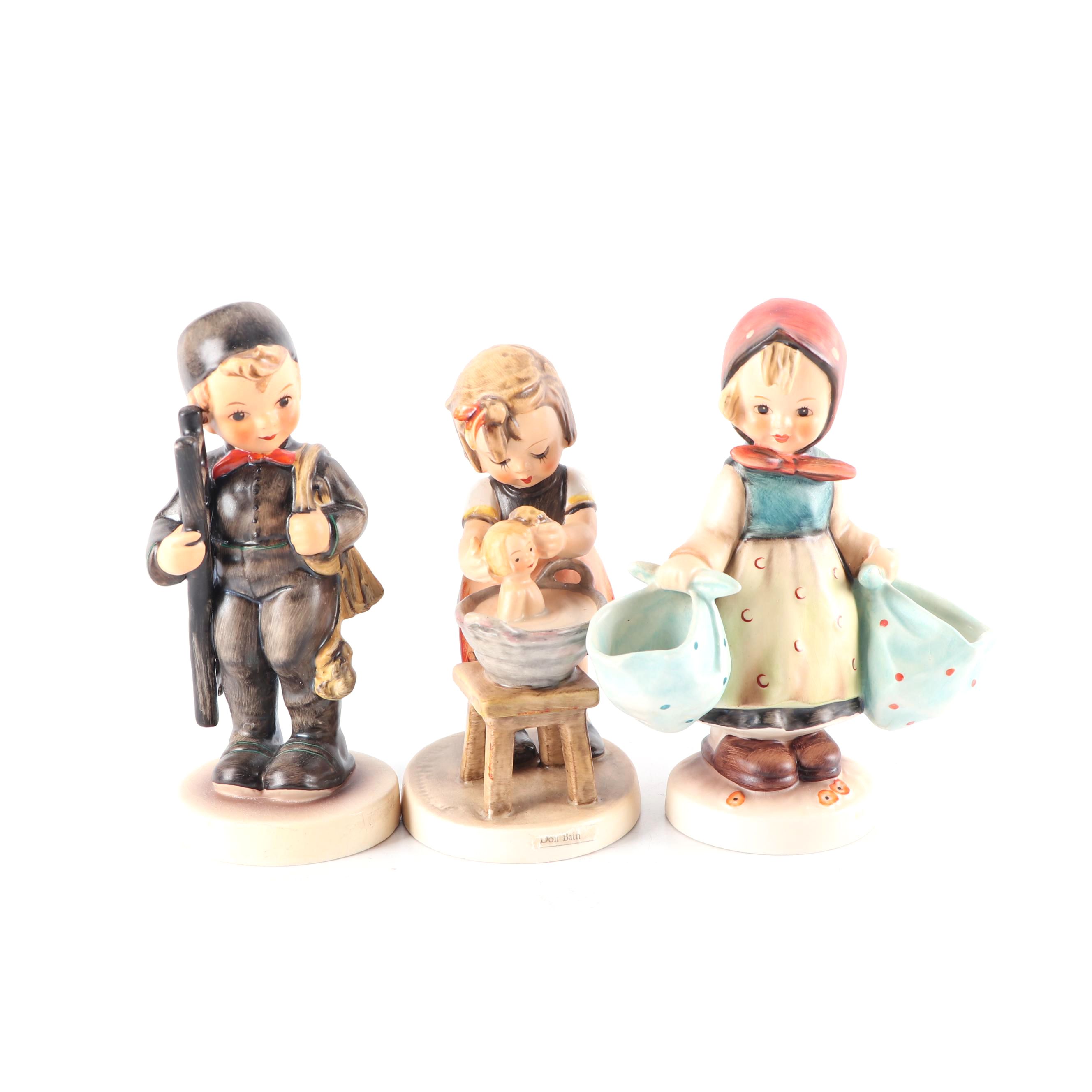 Goebel Hummel Porcelain Figurines Including "Doll Bath"