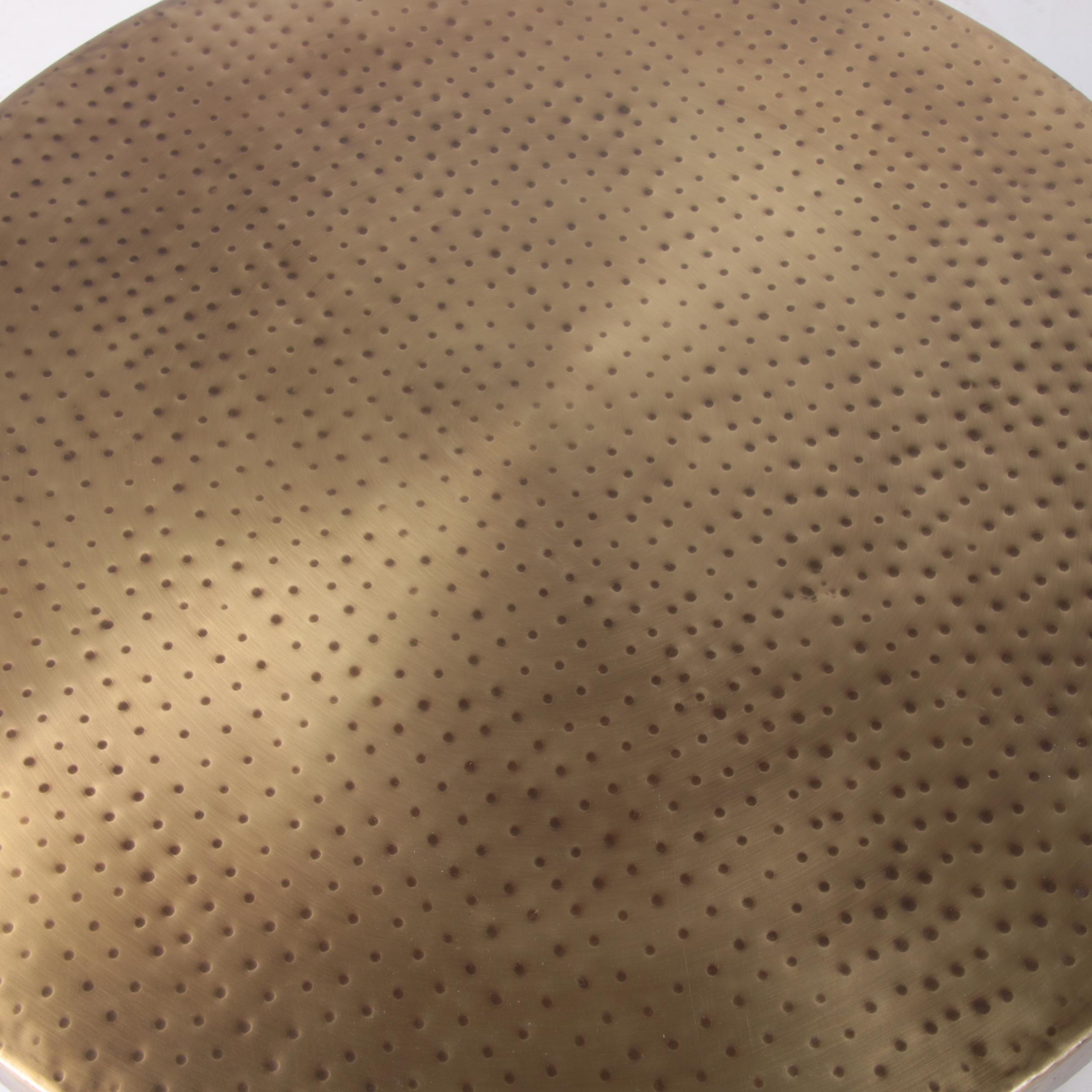 Contemporary "Metal Smith's" Drum Coffee Table