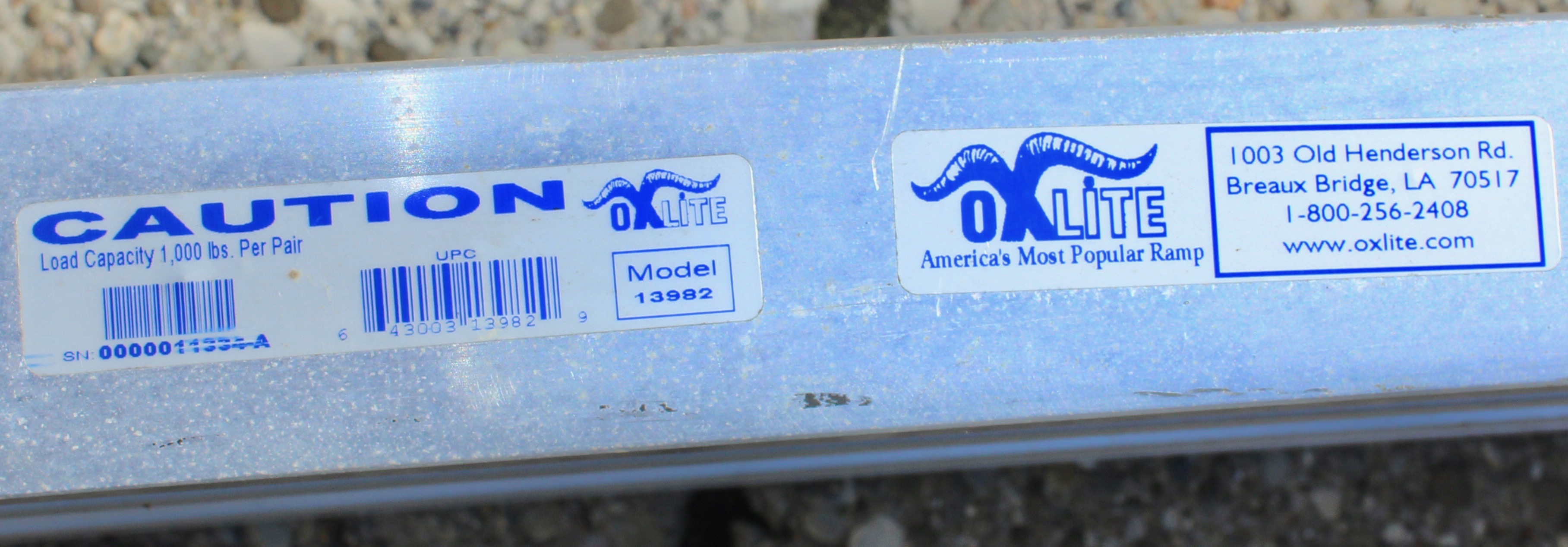 Oxlite Aluminum Motorcycle Loading Ramp