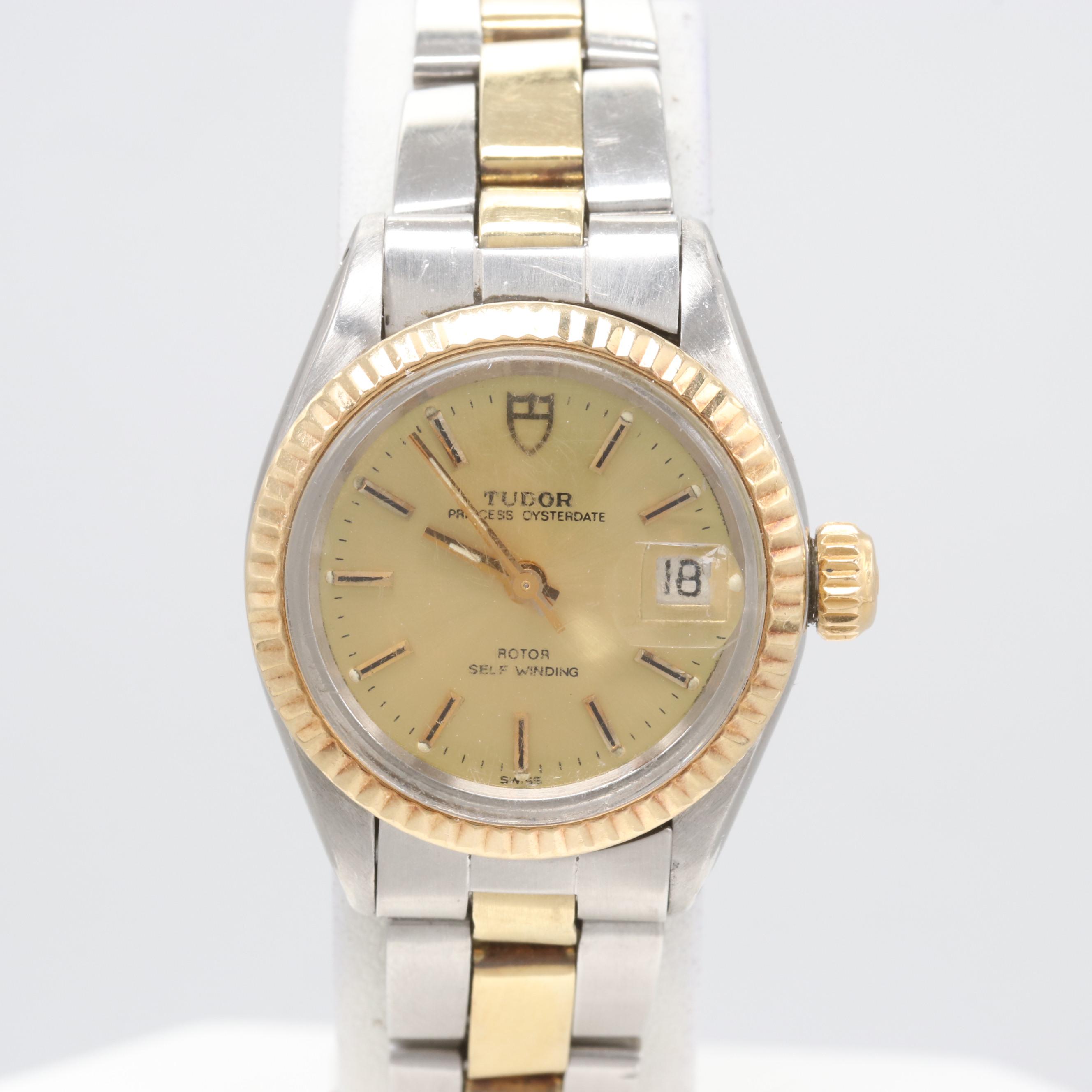 Tudor Princess Oysterdate 14K Yellow Gold and Stainless Steel Watch