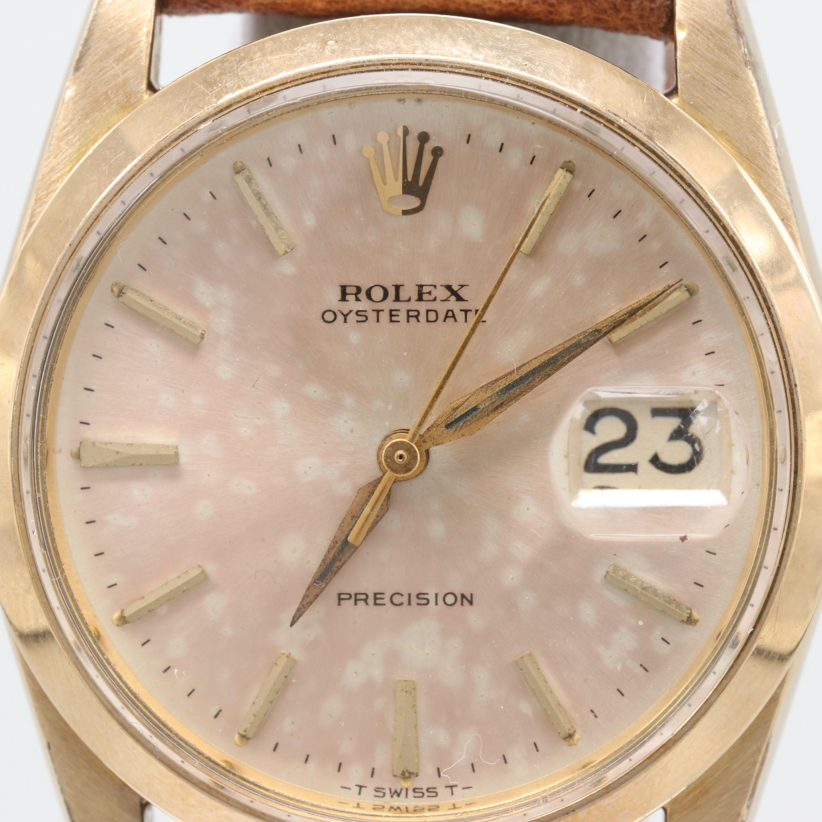Vintage Rolex Oysterdate Model 6694 Gold Capped Watch