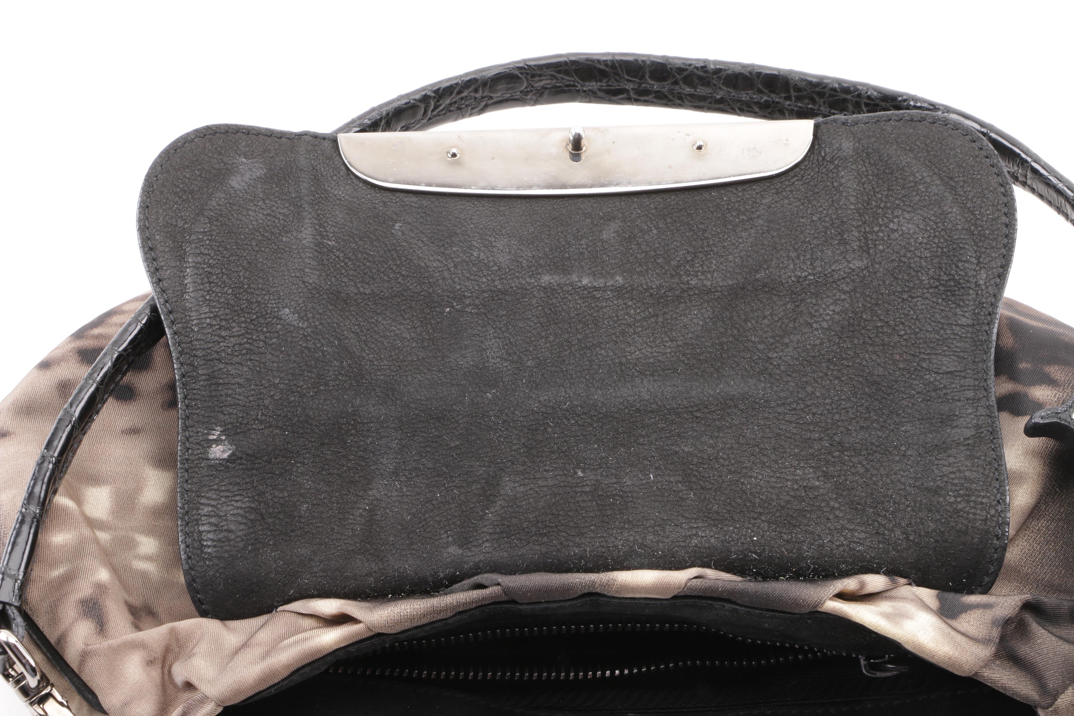 Prada Tessuto Skipper Jeweled Nylon Shoulder Bag with Butterfly Charm