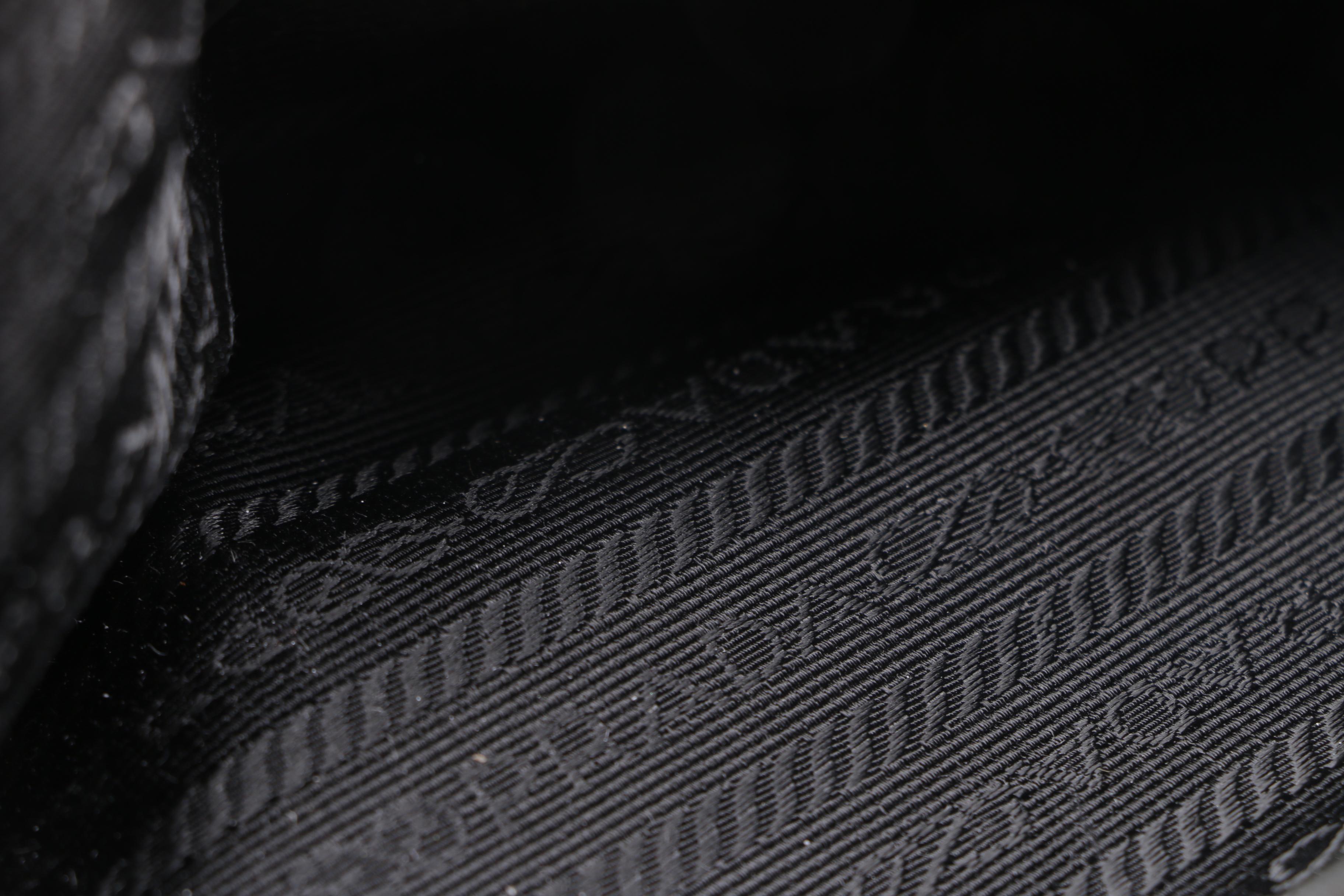 Prada Tessuto Skipper Jeweled Nylon Shoulder Bag with Butterfly Charm