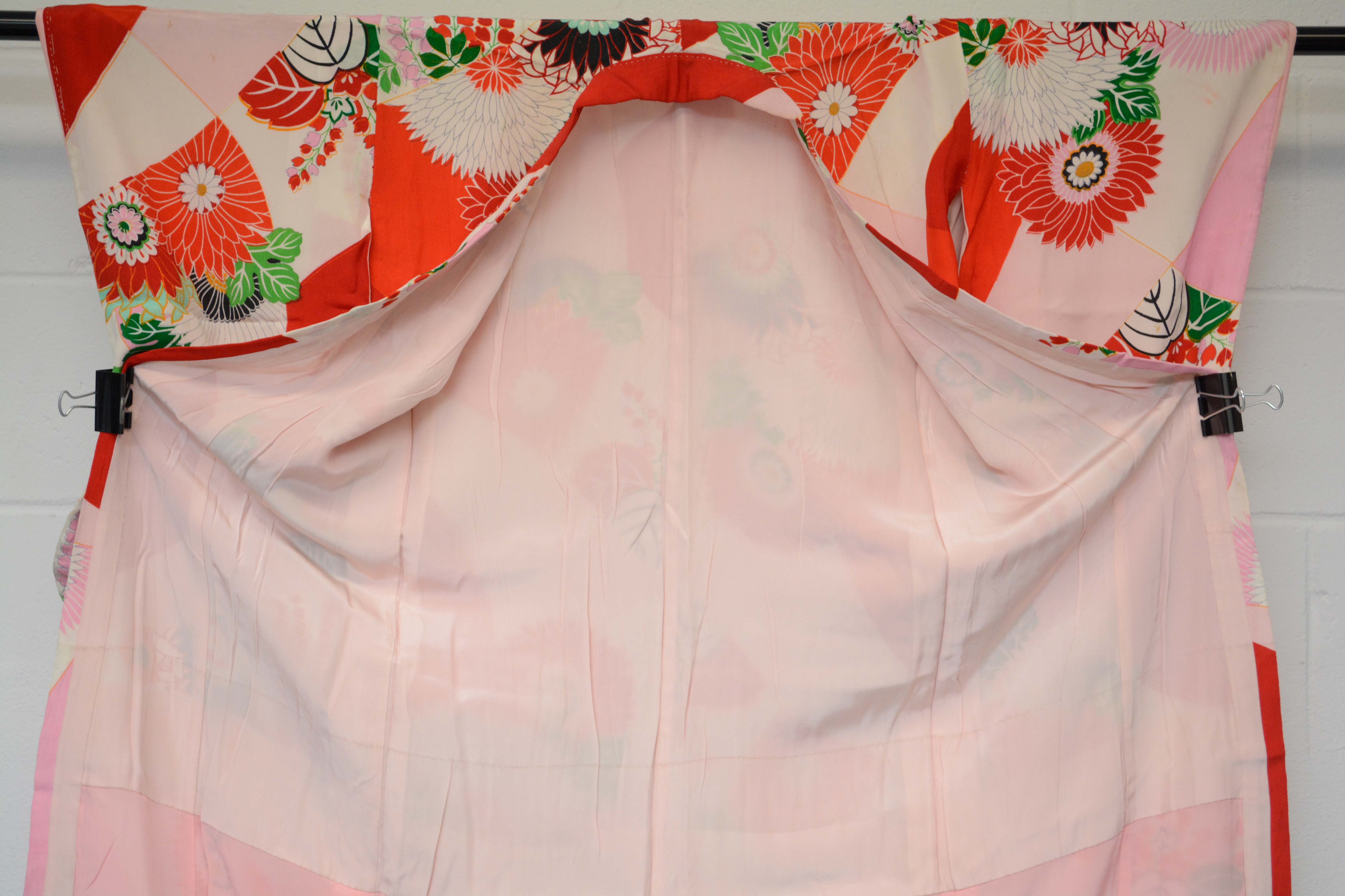 Girls' Circa 1925 Vintage Handwoven Silk Kofurisode Kimono