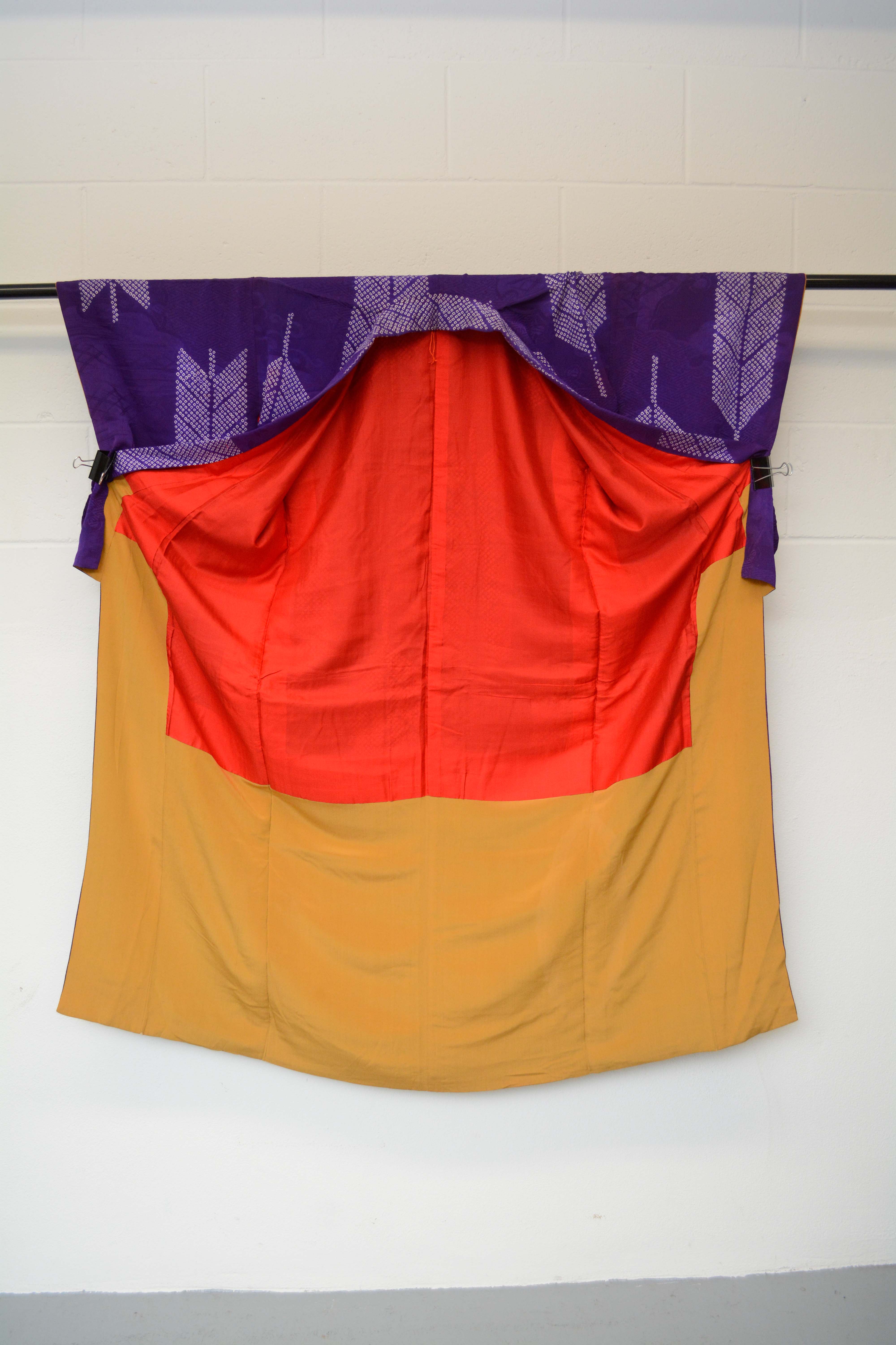 Circa 1915 Antique Handwoven Silk Damask Kimono