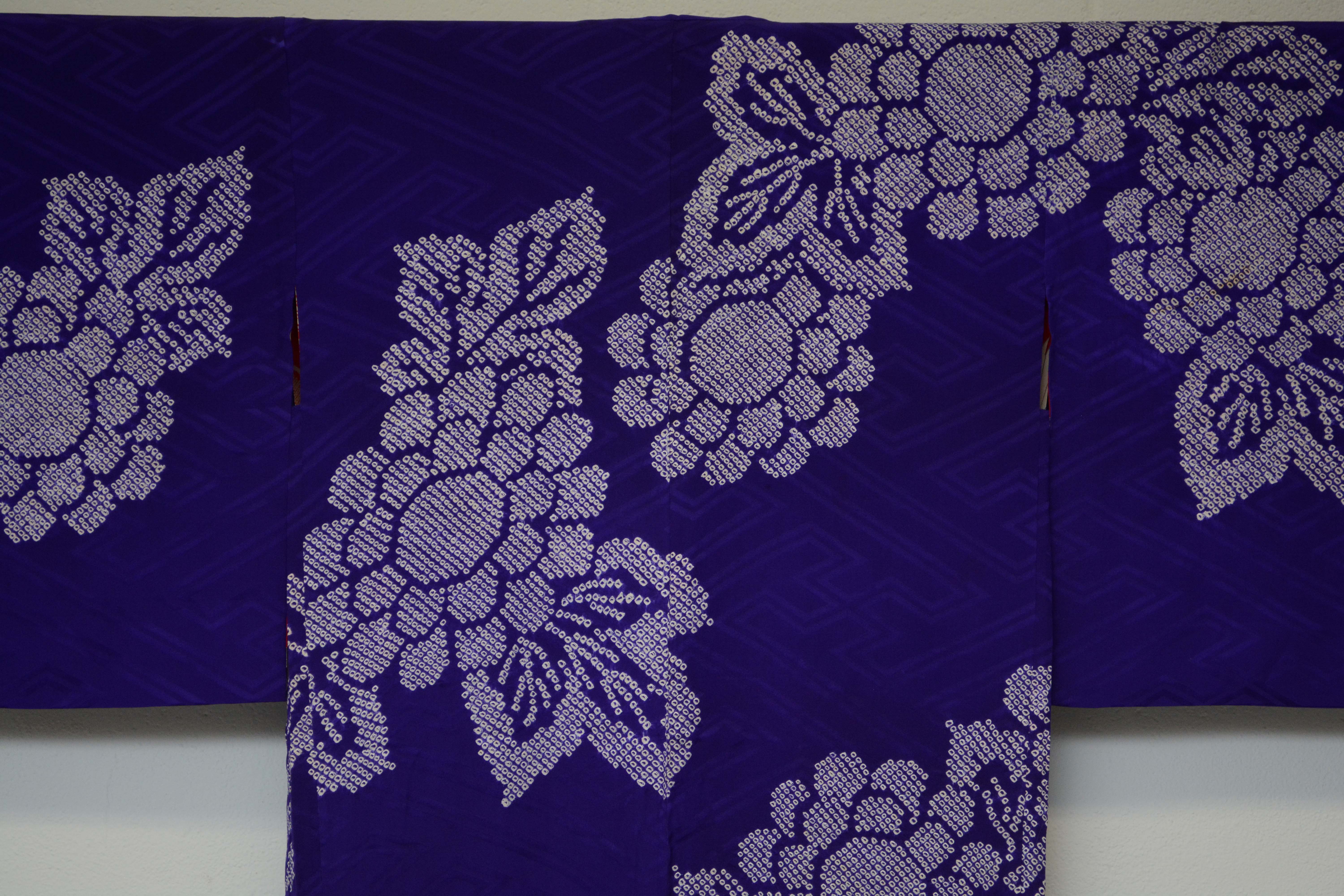 Circa 1910 Antique Handwoven Silk Damask Haori Jacket