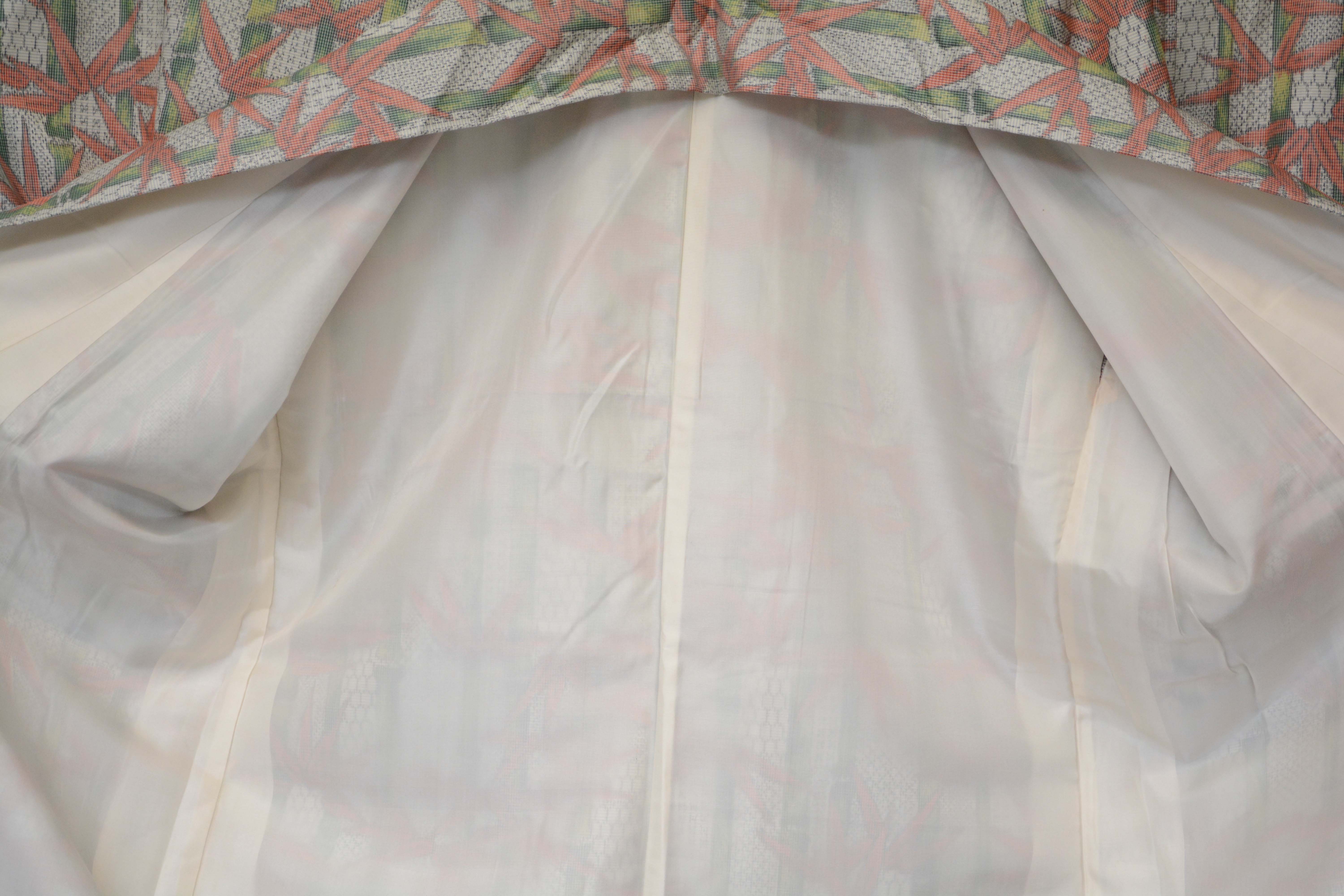 Circa 1950 Vintage Handwoven Oshima Silk Kimono