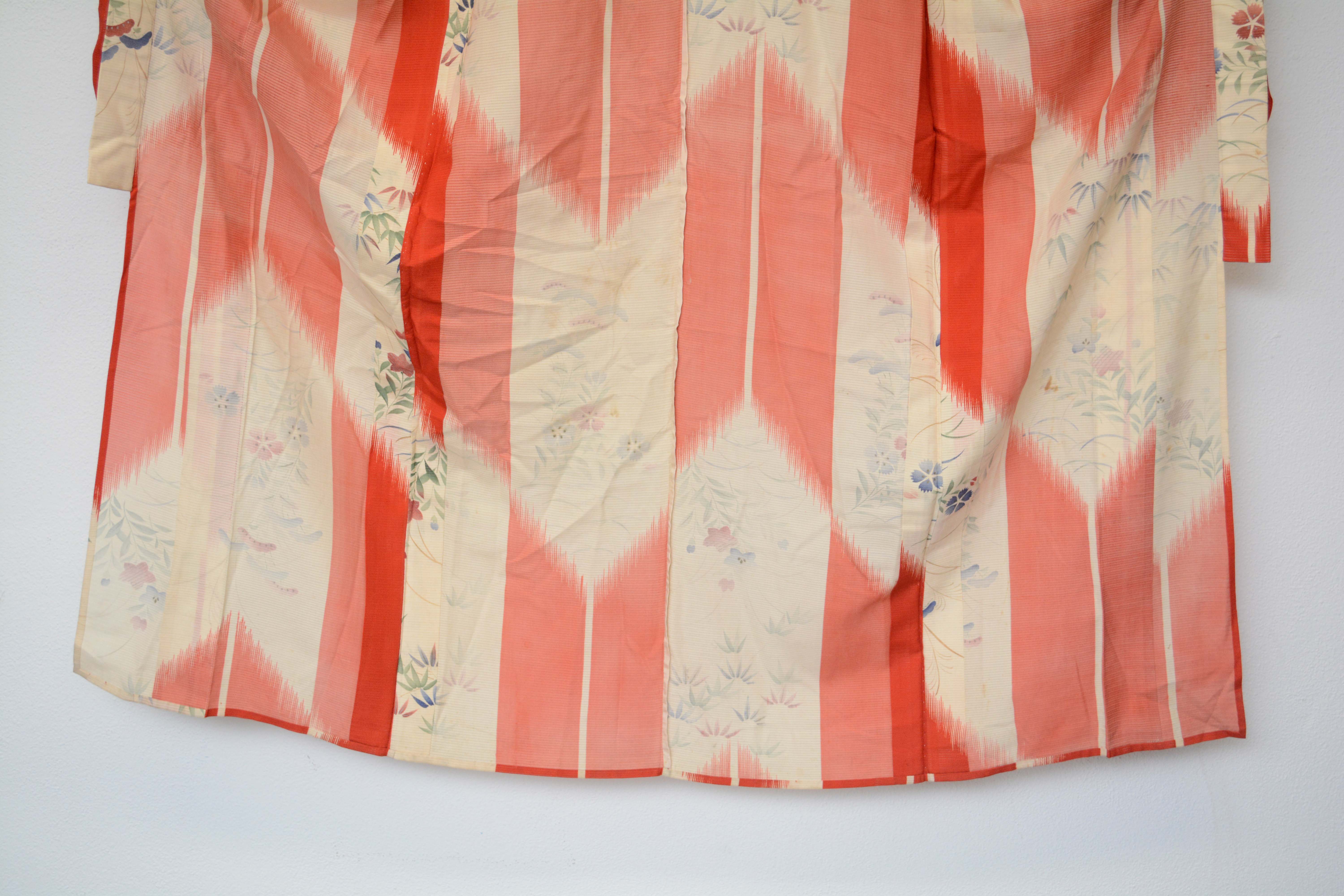 Circa 1900 Antique Handwoven Ro Silk Kimono