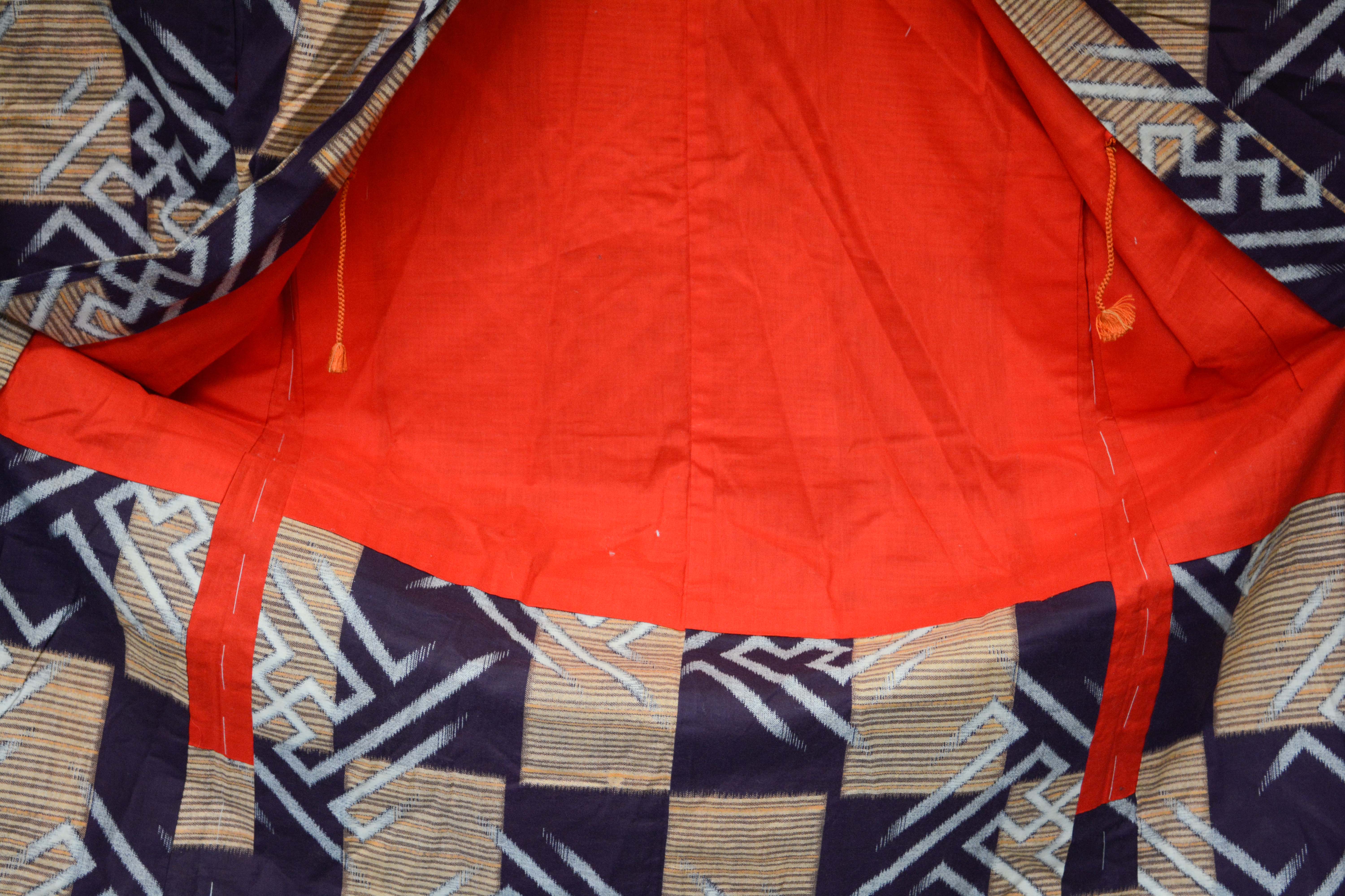 Circa 1915 Antique Handwoven Cotton Haori Jacket