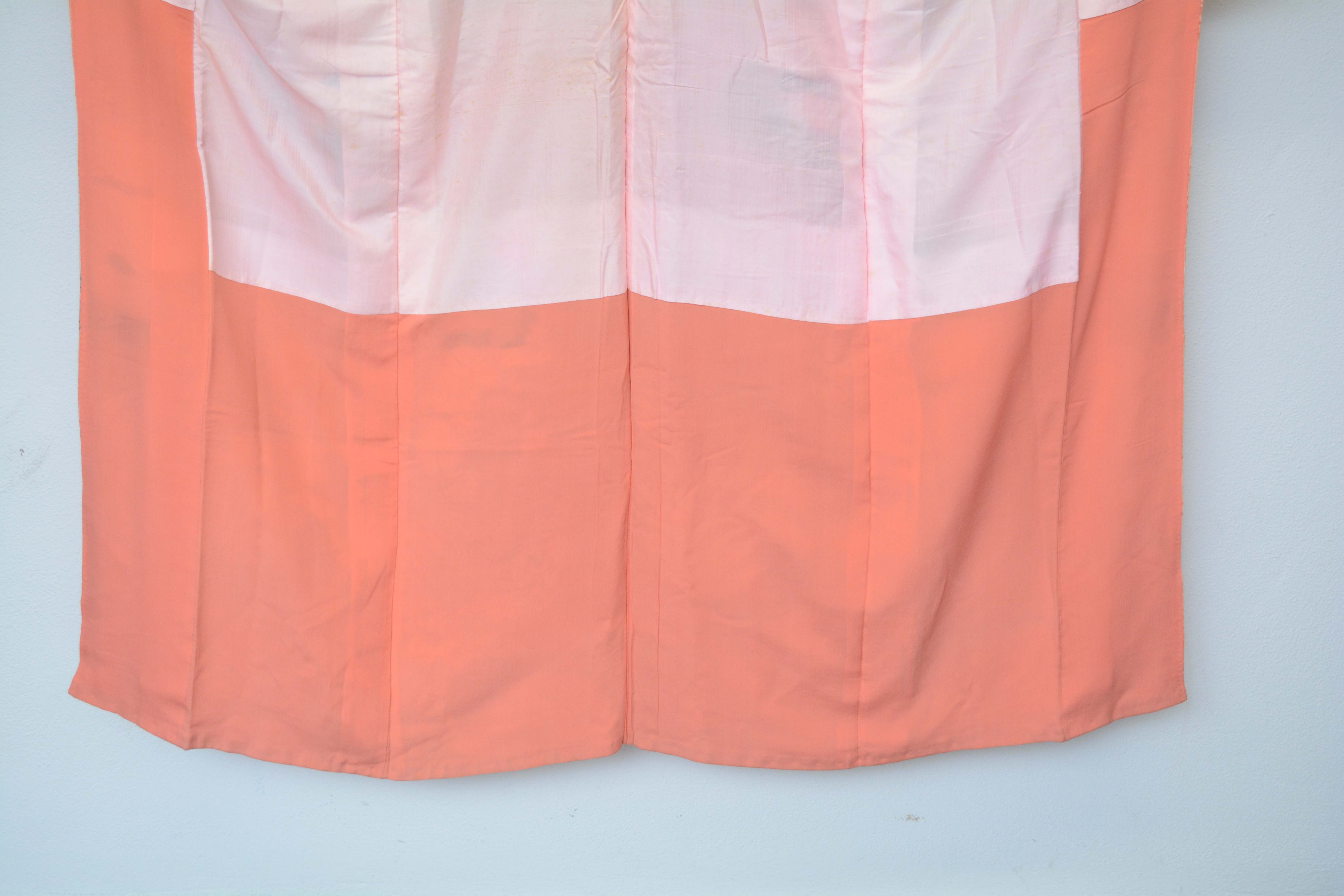 Circa 1930s Vintage Handwoven Omeshi Silk Crepe Kimono