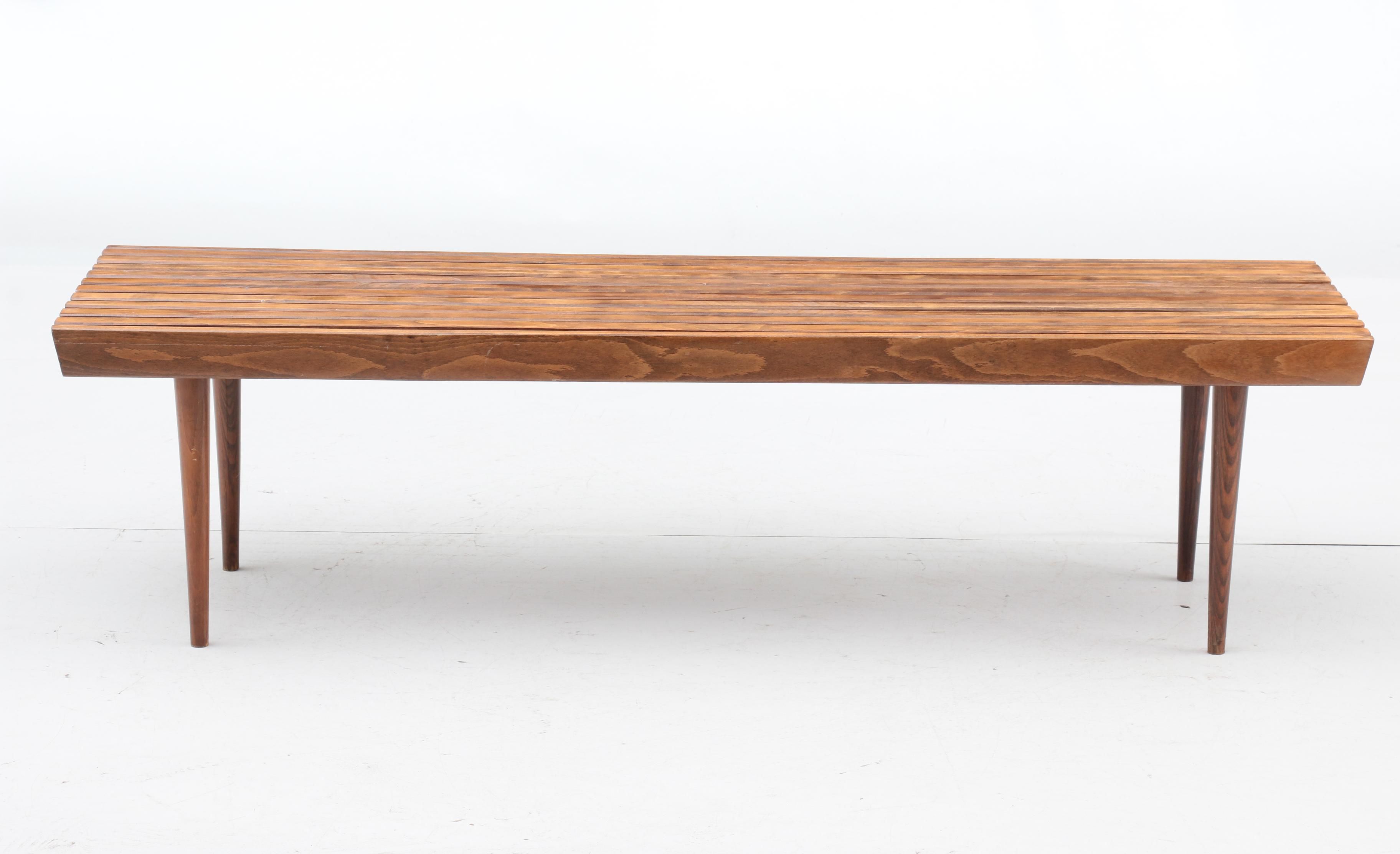 Slatted Indoor Bench