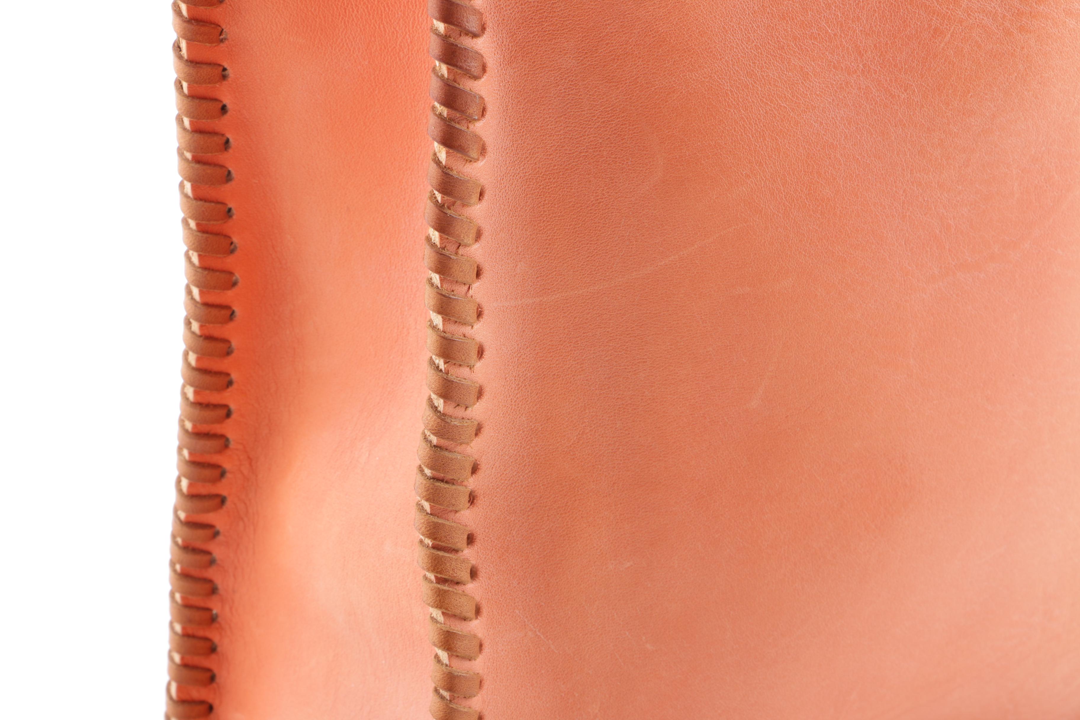 Oscar de la Renta Embellished Laser Cut Leather Handbag