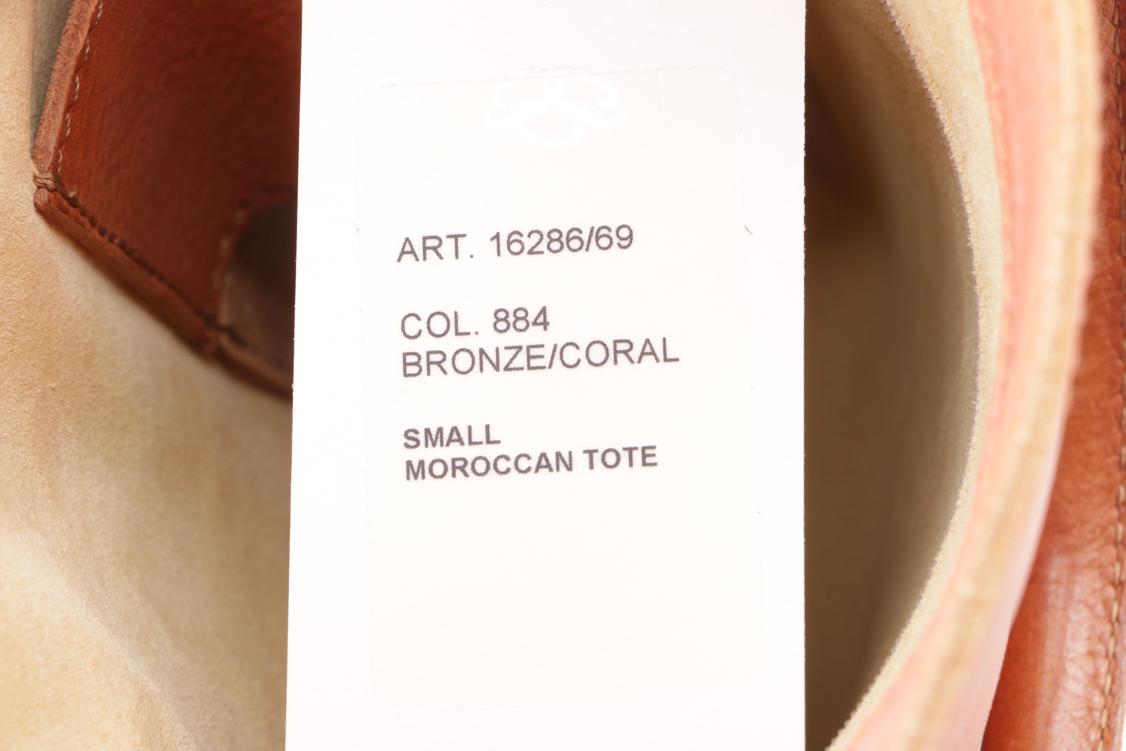 Oscar de la Renta Embellished Laser Cut Leather Handbag