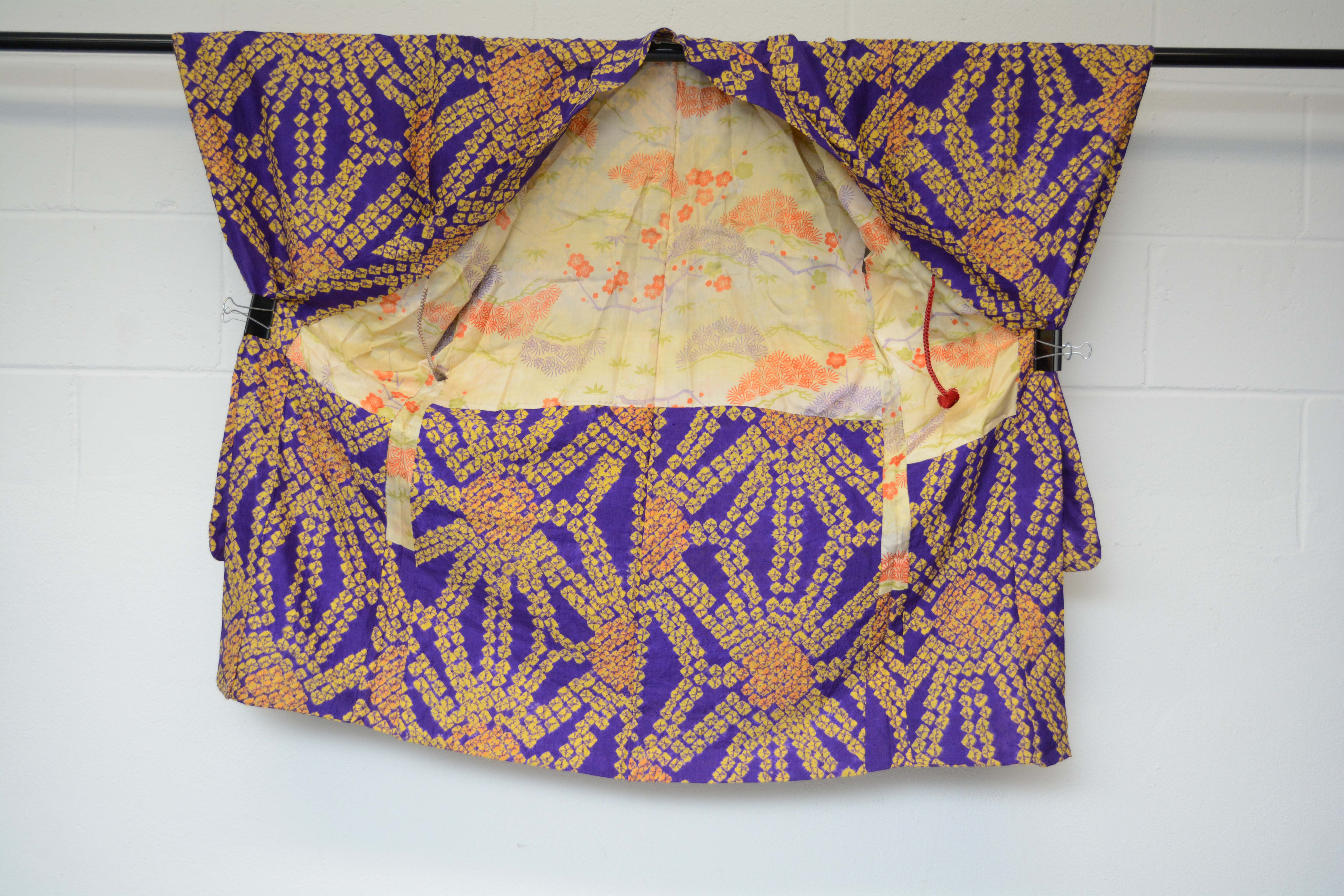 Circa 1925 Vintage Handwoven Silk Haori Jacket