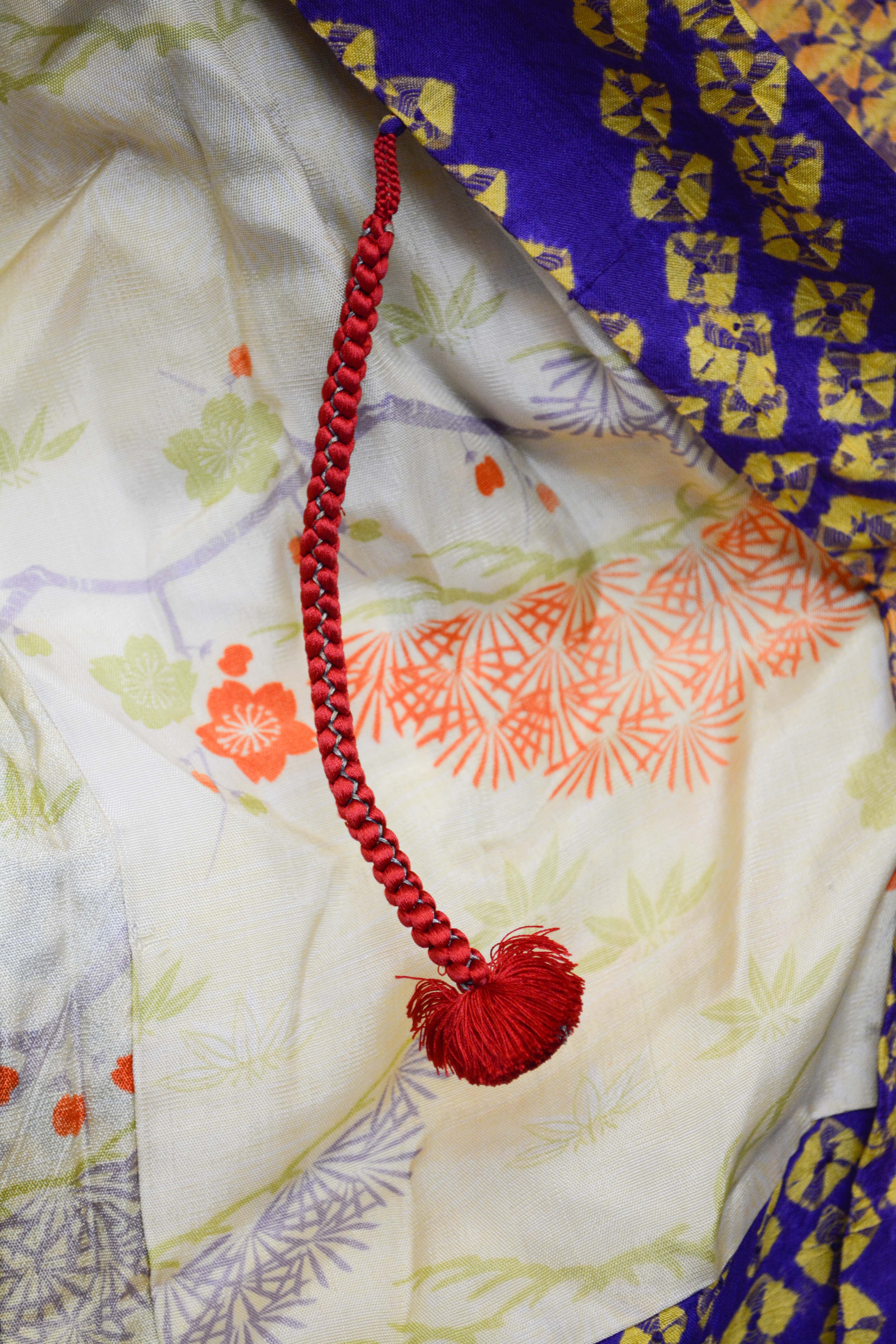 Circa 1925 Vintage Handwoven Silk Haori Jacket