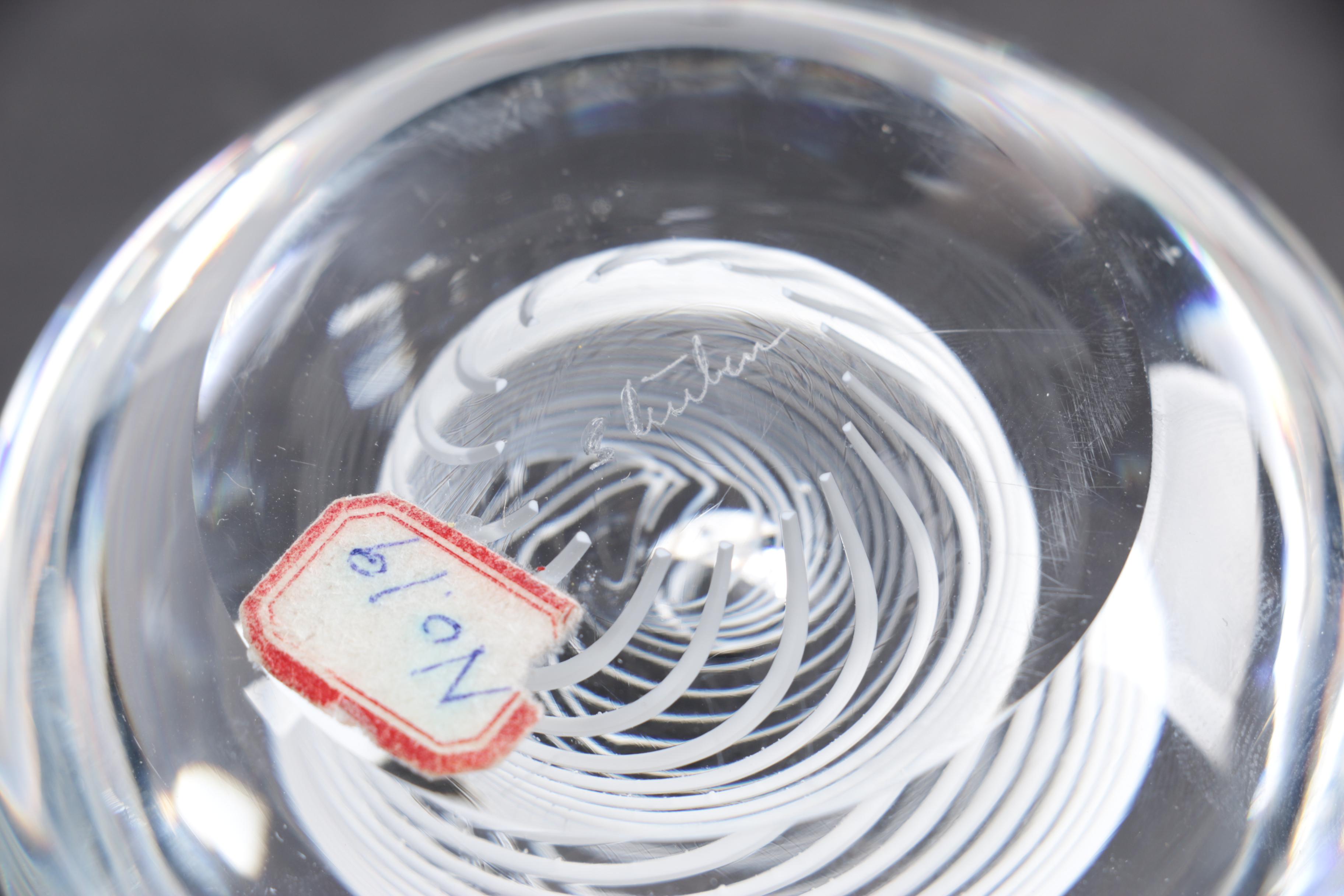 Steuben Spiral Cane Glass Paperweight