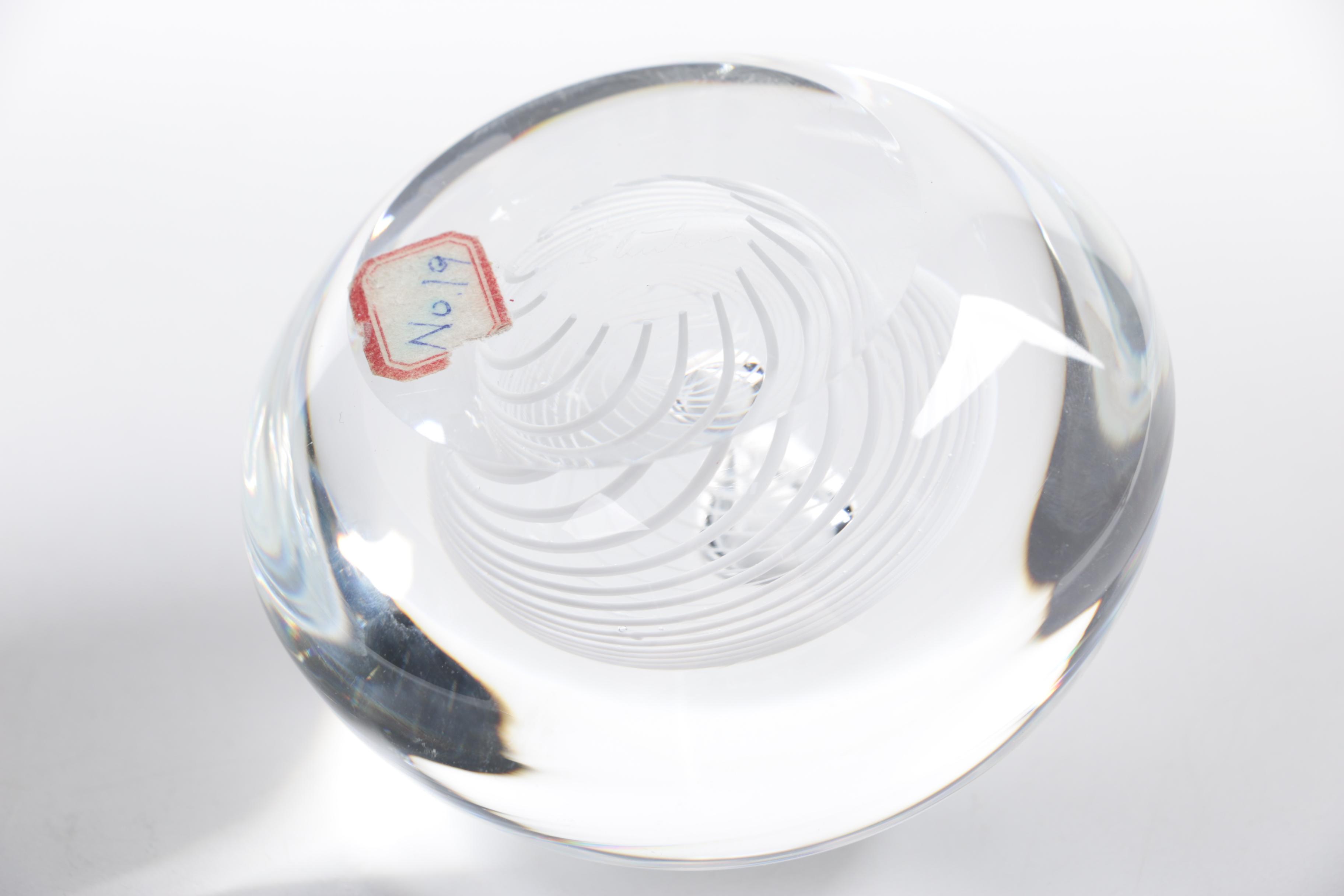 Steuben Spiral Cane Glass Paperweight