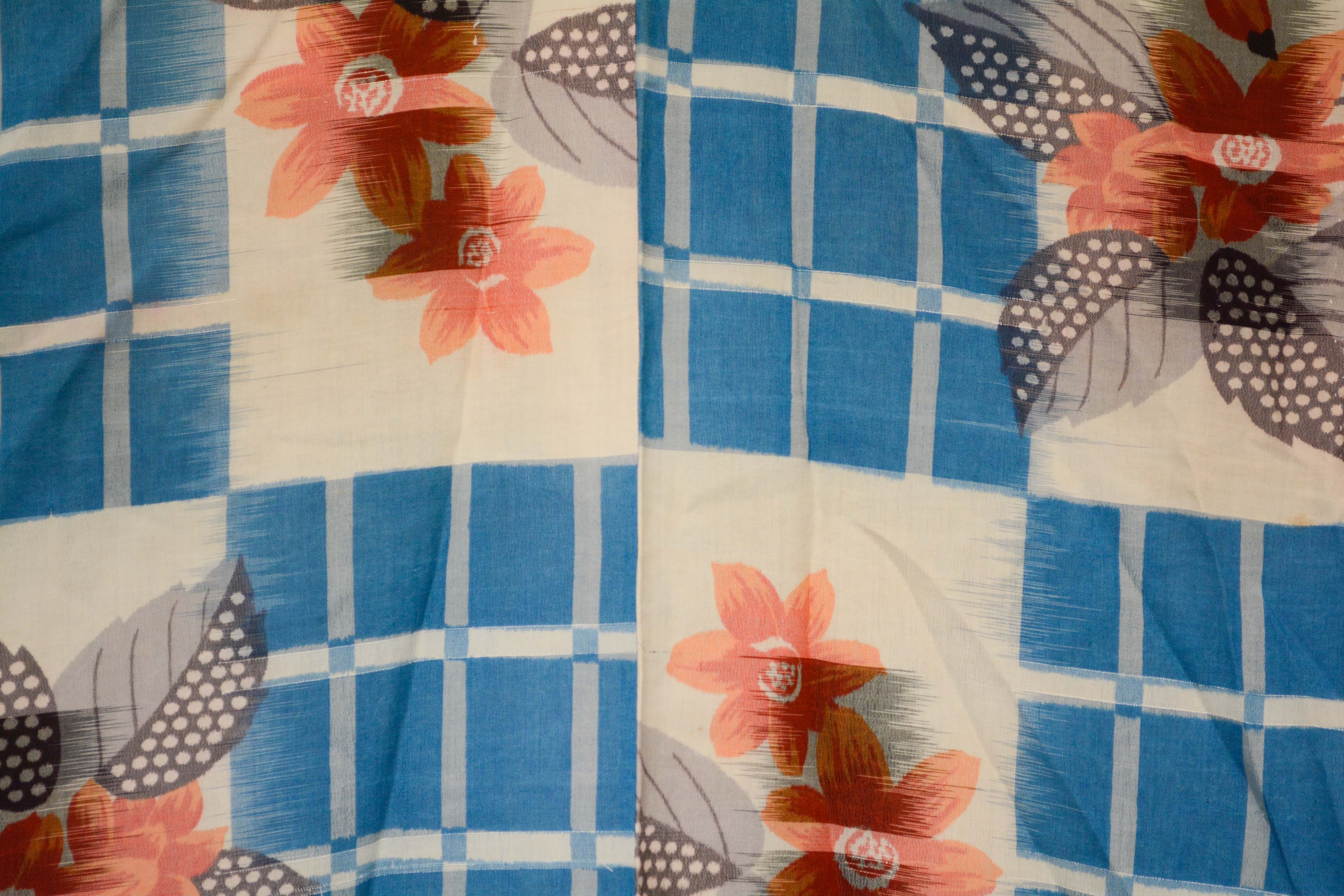 Circa 1890 Antique Japanese Handwoven Silk Ikat Kimono