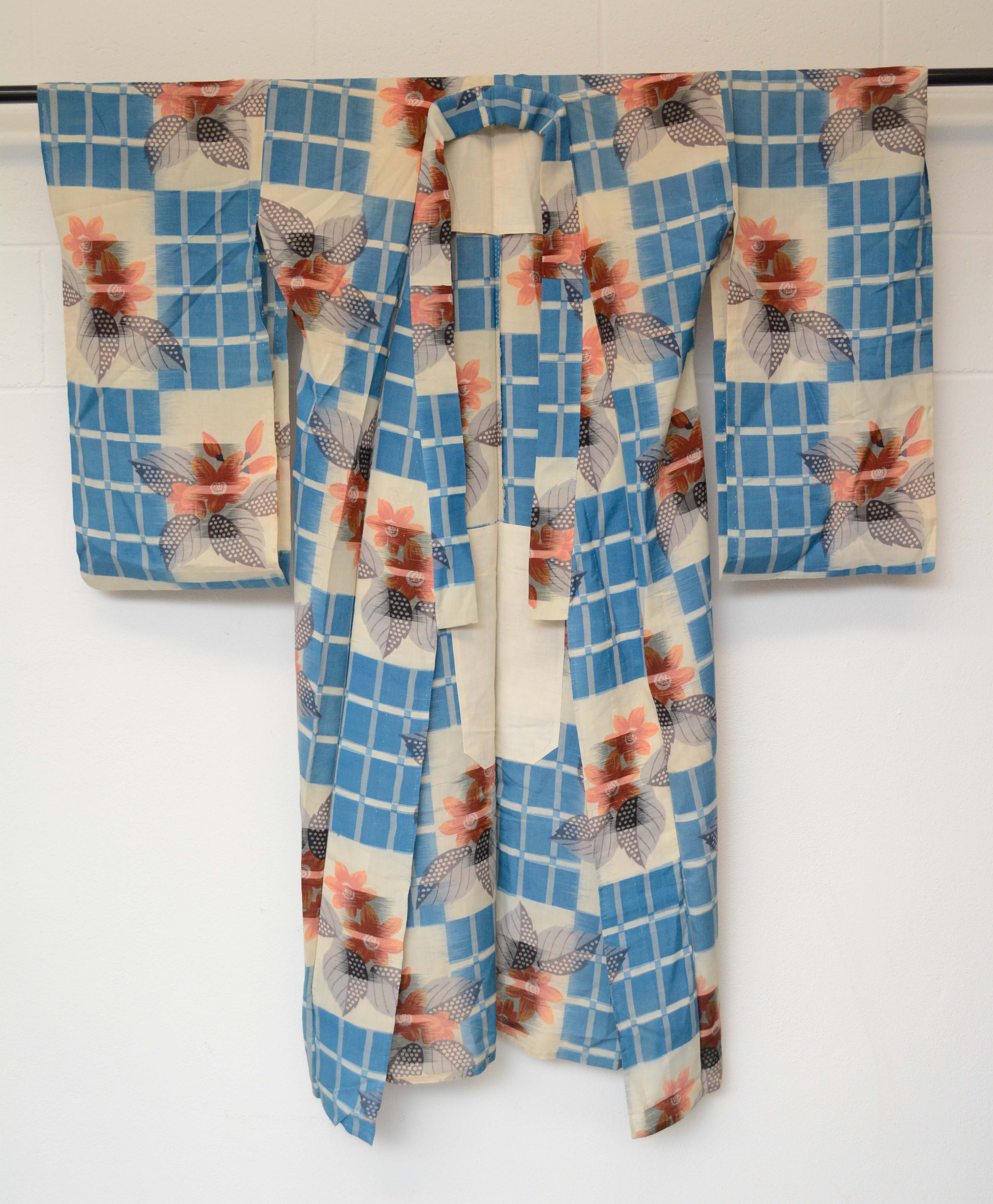 Circa 1890 Antique Japanese Handwoven Silk Ikat Kimono