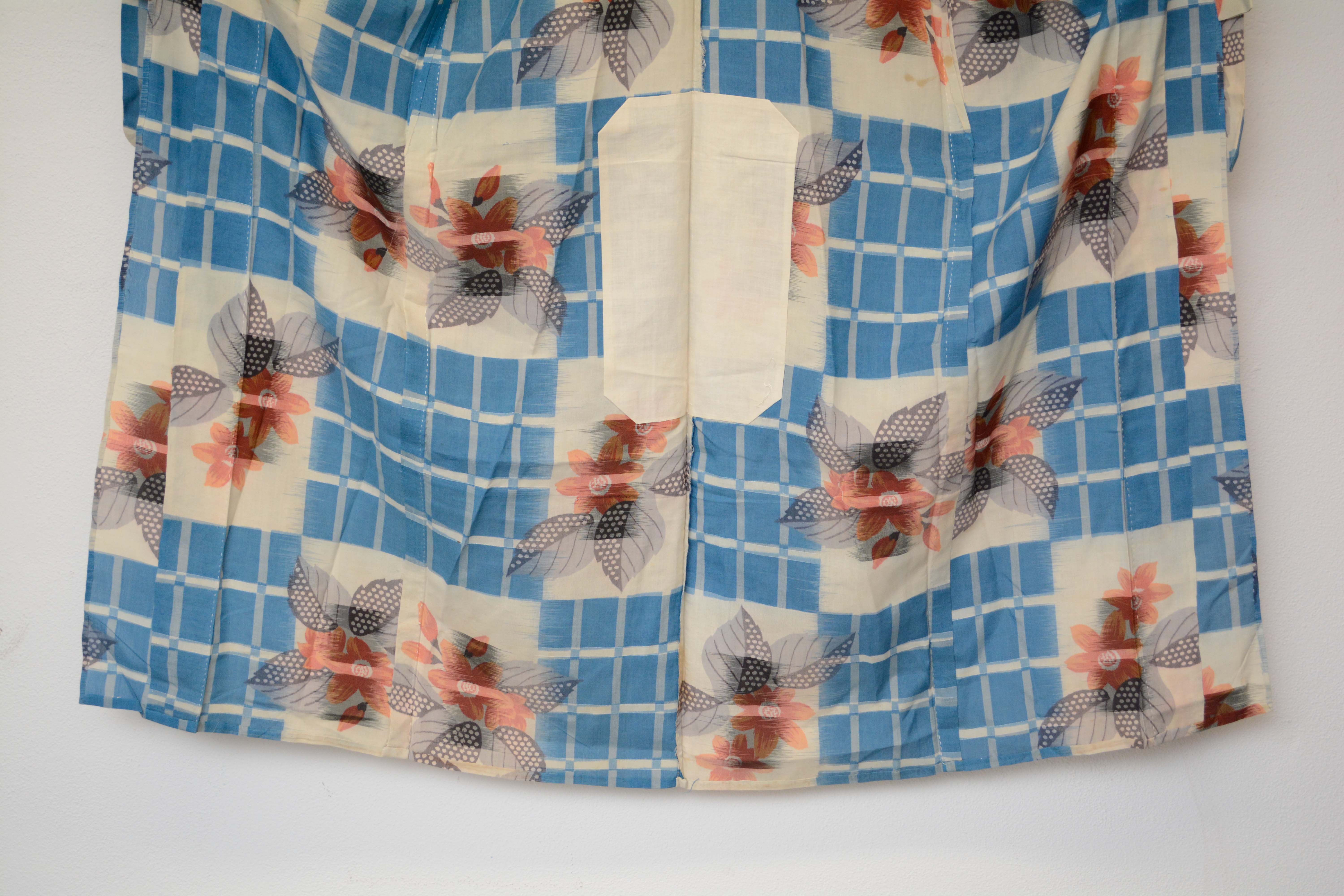 Circa 1890 Antique Japanese Handwoven Silk Ikat Kimono