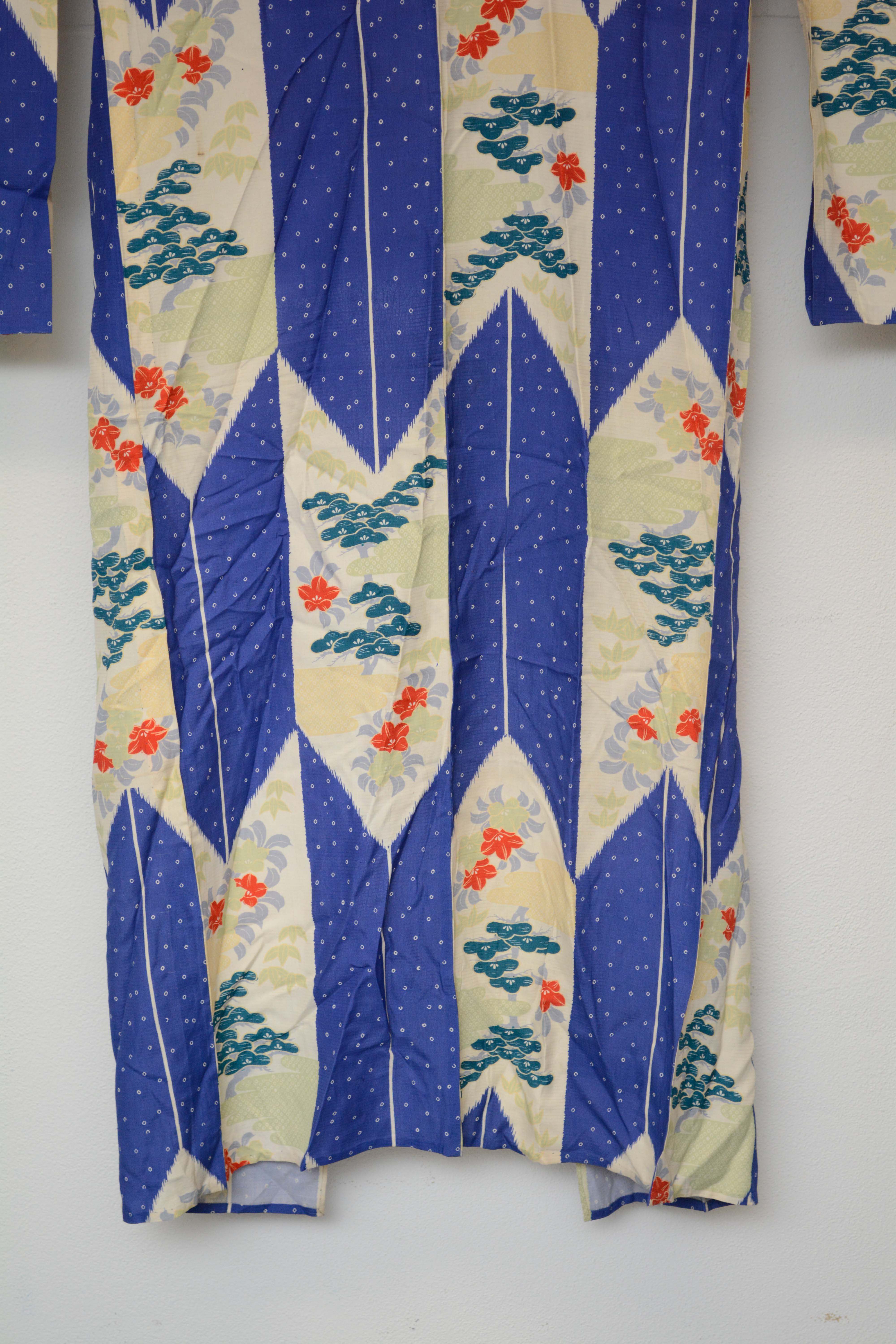 Circa 1900s Antique Handwoven Ro Silk Kofurisode Kimono