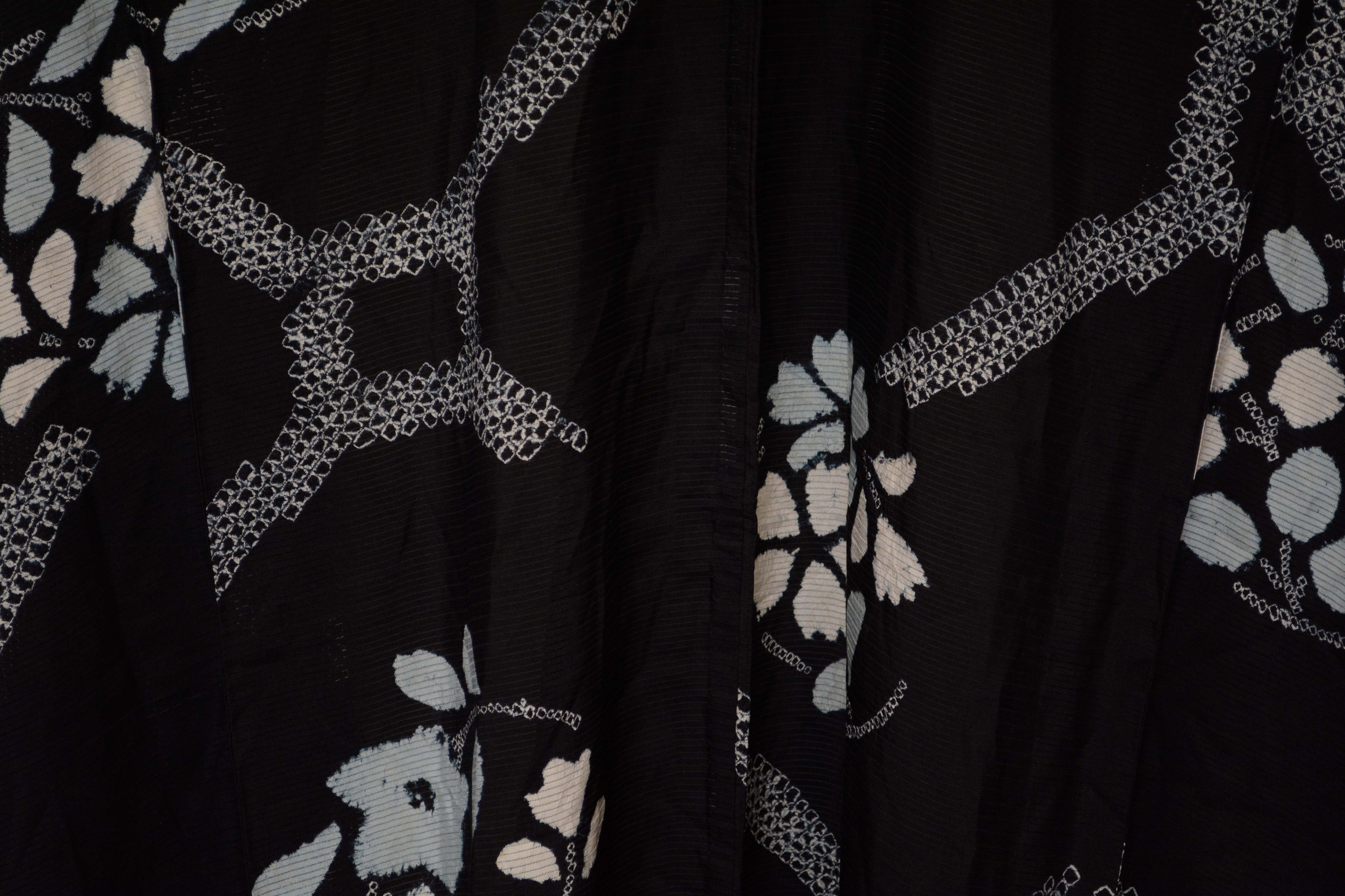 Circa 1900s Antique Handwoven Ro Silk Summer Kimono