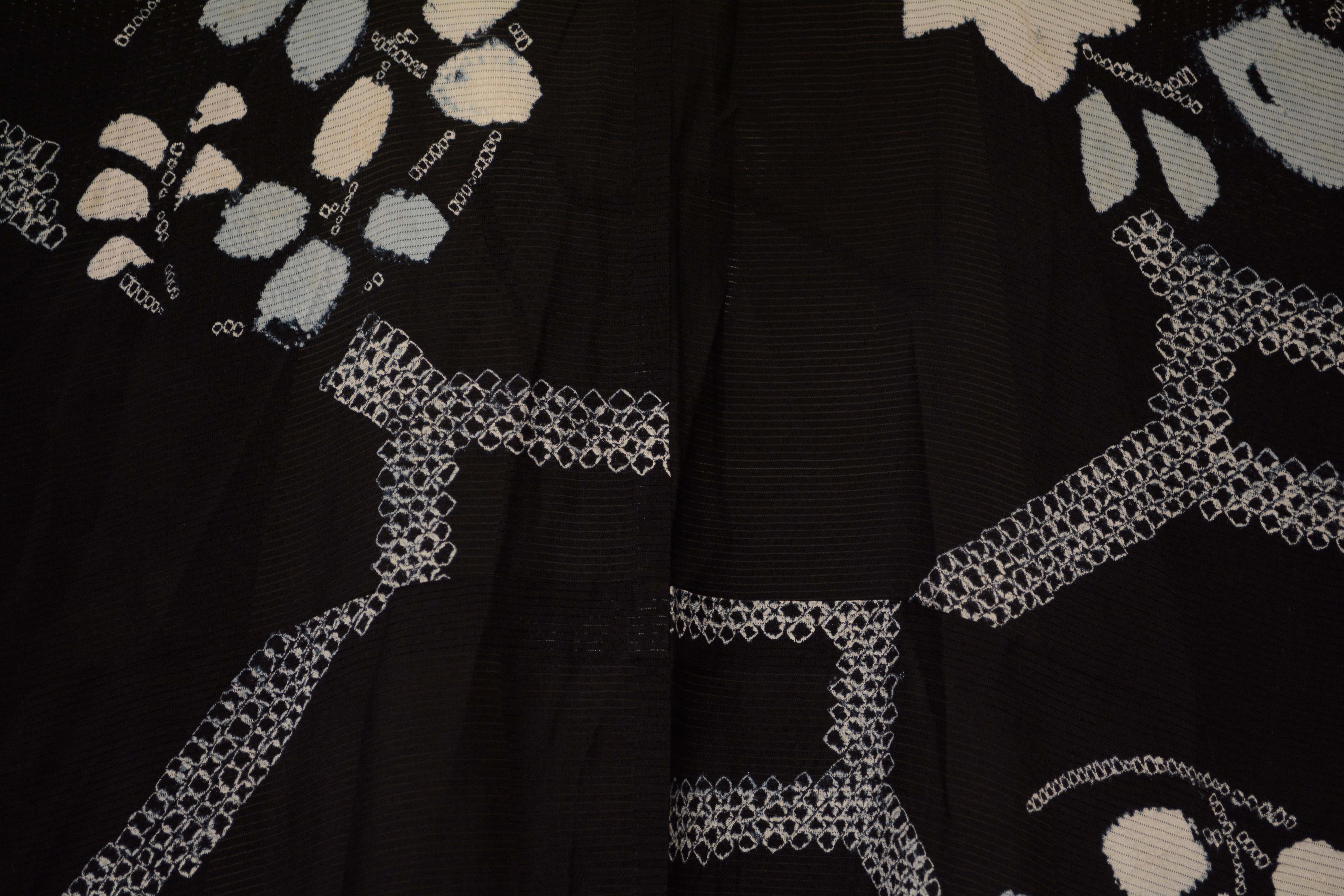 Circa 1900s Antique Handwoven Ro Silk Summer Kimono