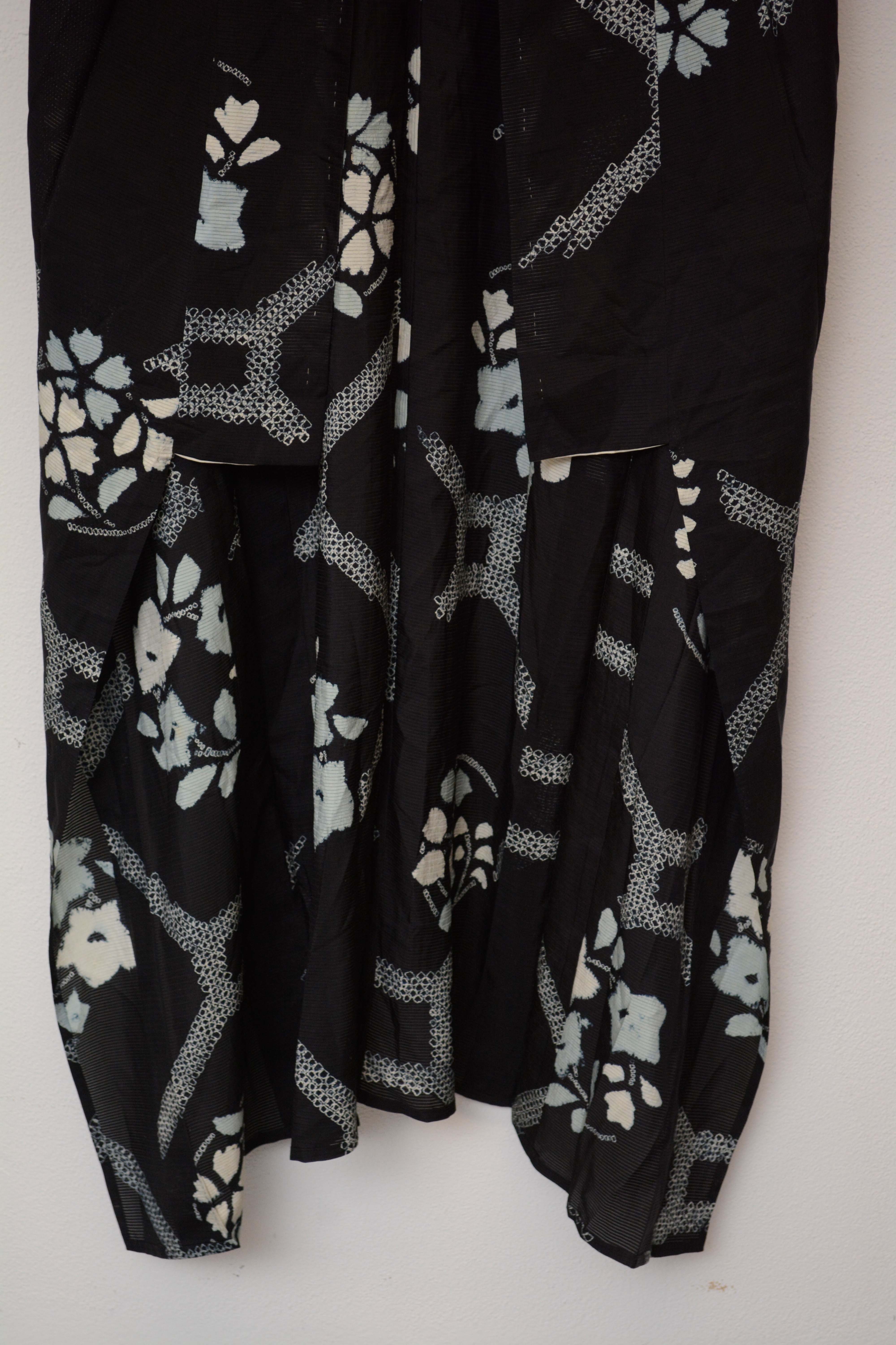 Circa 1900s Antique Handwoven Ro Silk Summer Kimono