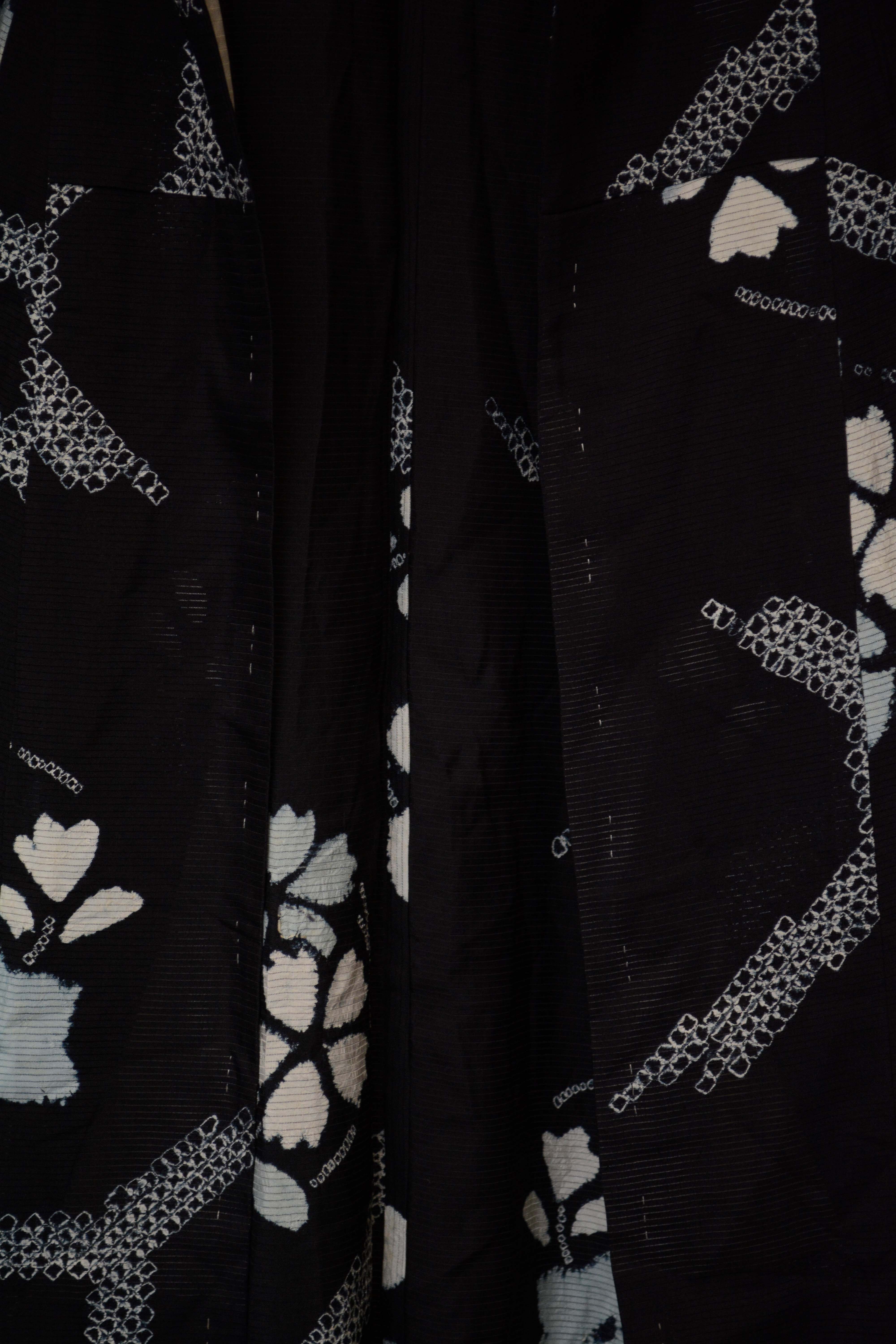 Circa 1900s Antique Handwoven Ro Silk Summer Kimono