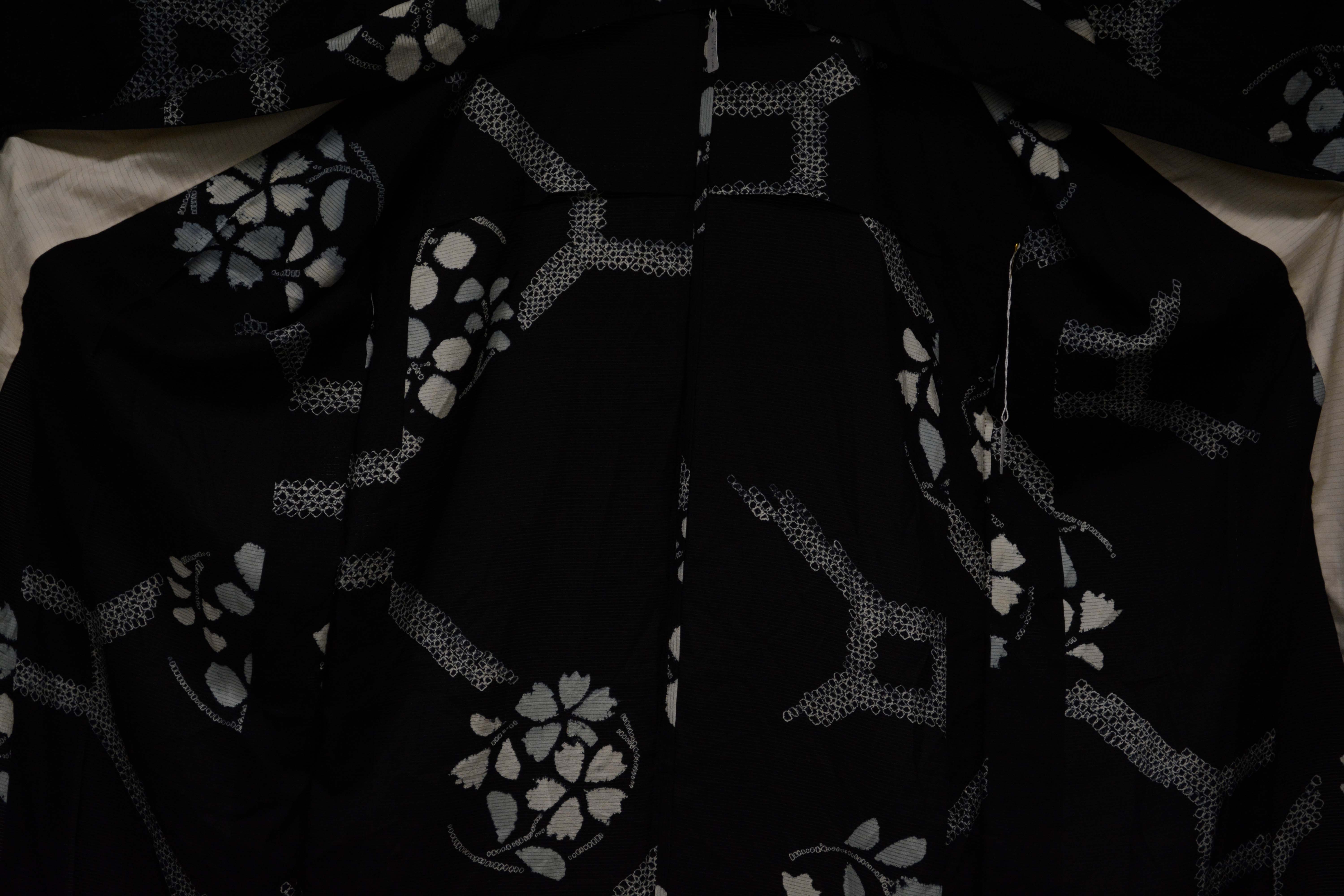 Circa 1900s Antique Handwoven Ro Silk Summer Kimono