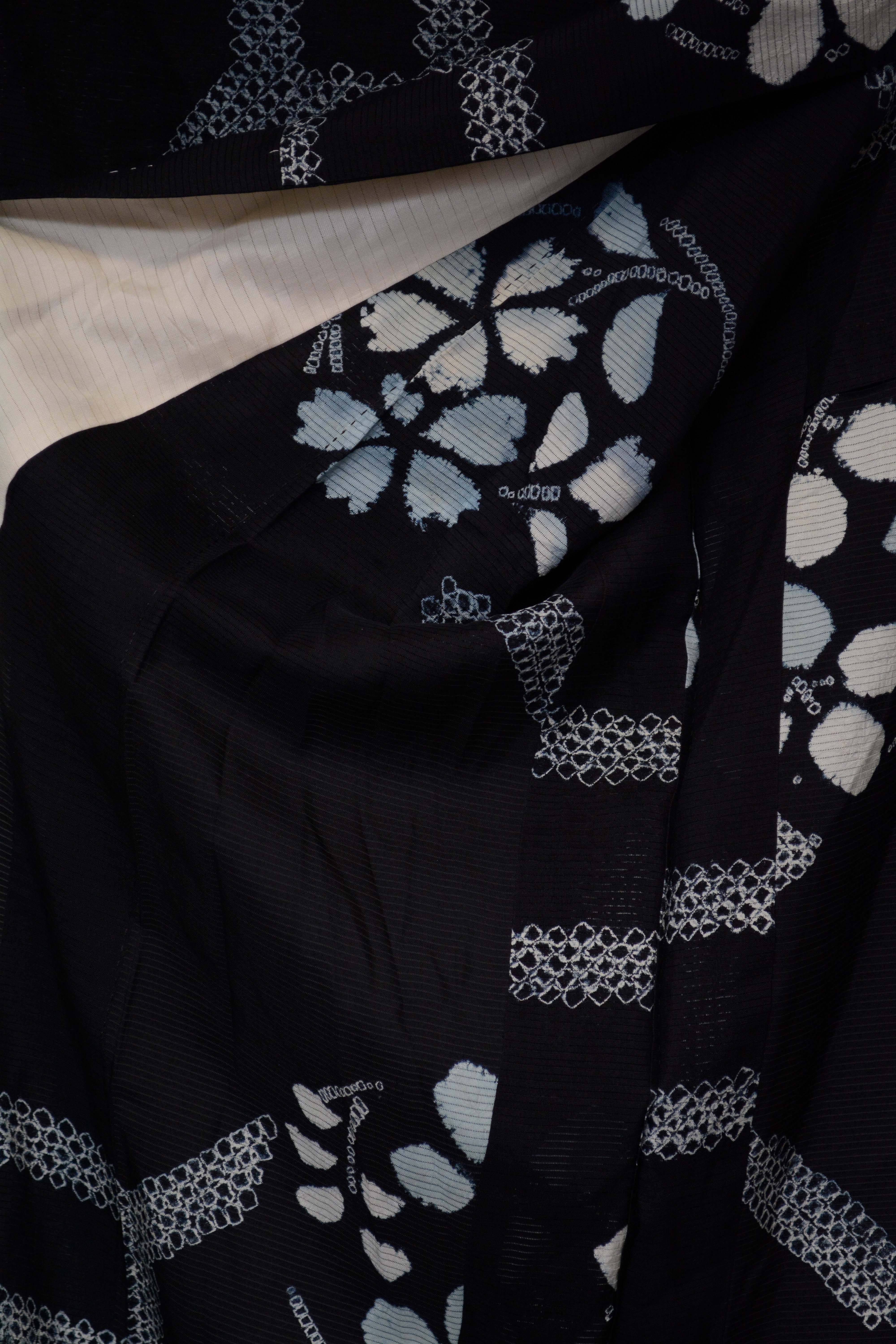 Circa 1900s Antique Handwoven Ro Silk Summer Kimono