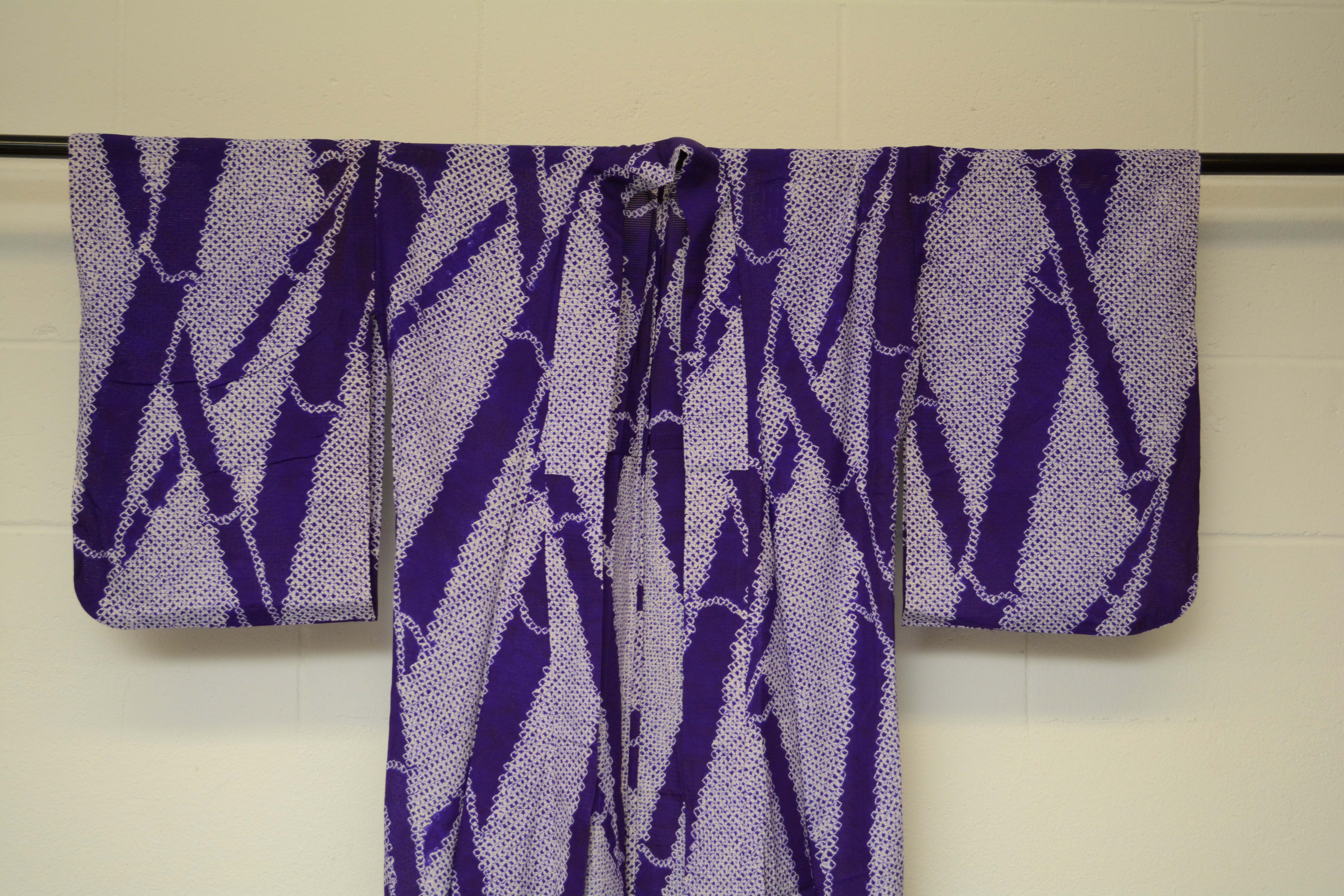 Circa 1910 Antique Handwoven Ro Silk Summer Kimono