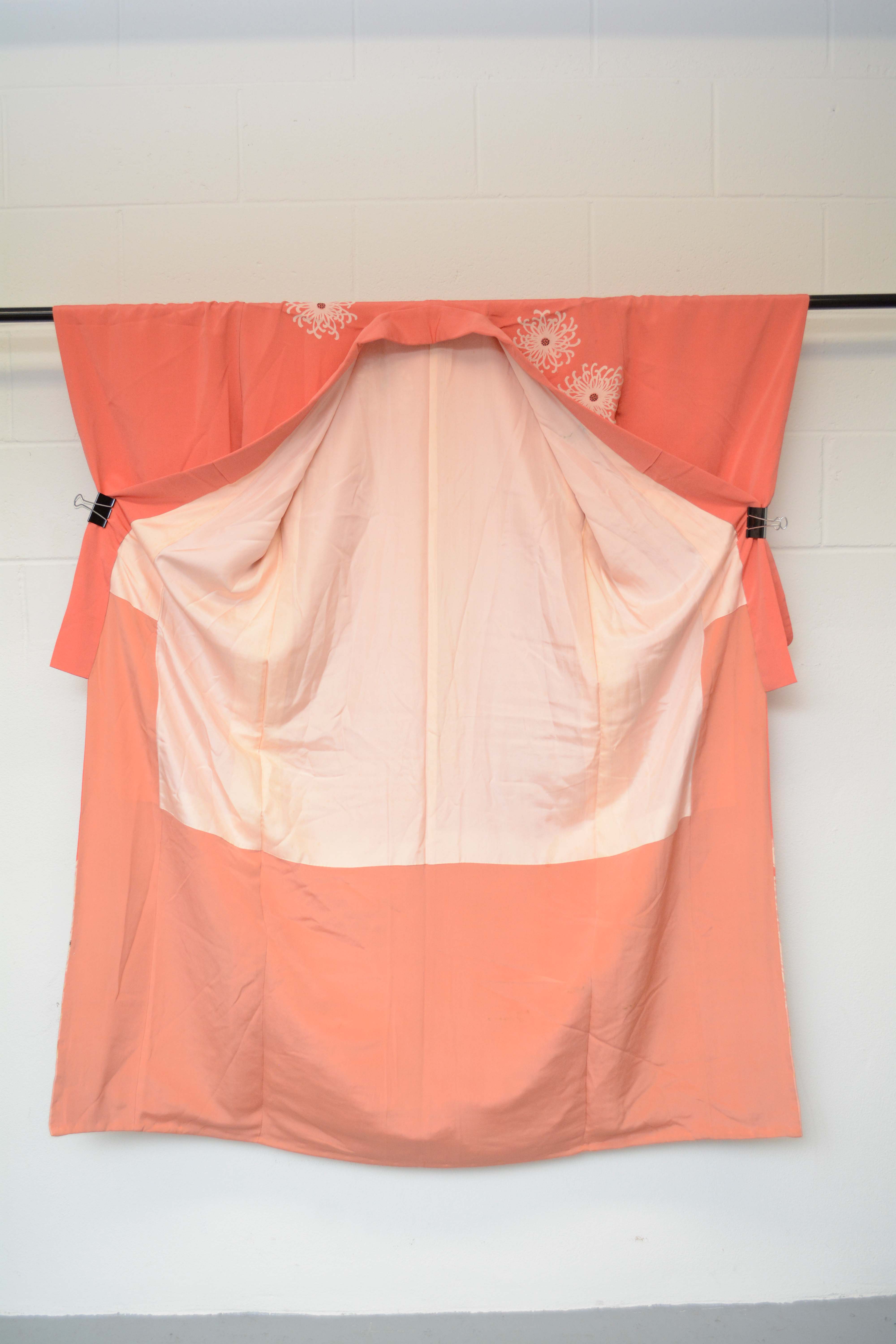 Circa 1930s Vintage Handwoven Omeshi Silk Kofurisode Kimono