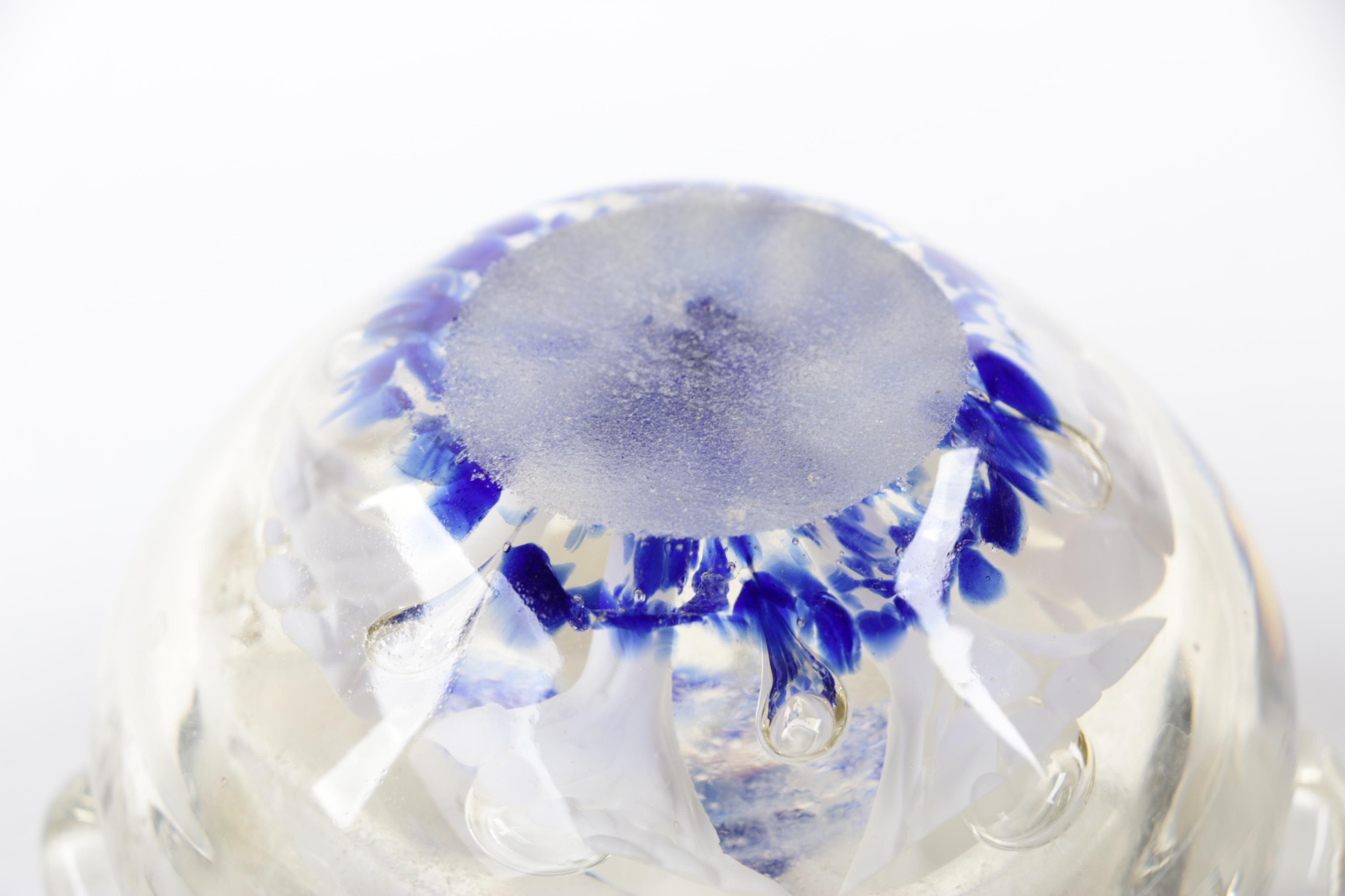 Blown Glass Paperweights and Ash Receiver including Millefiori