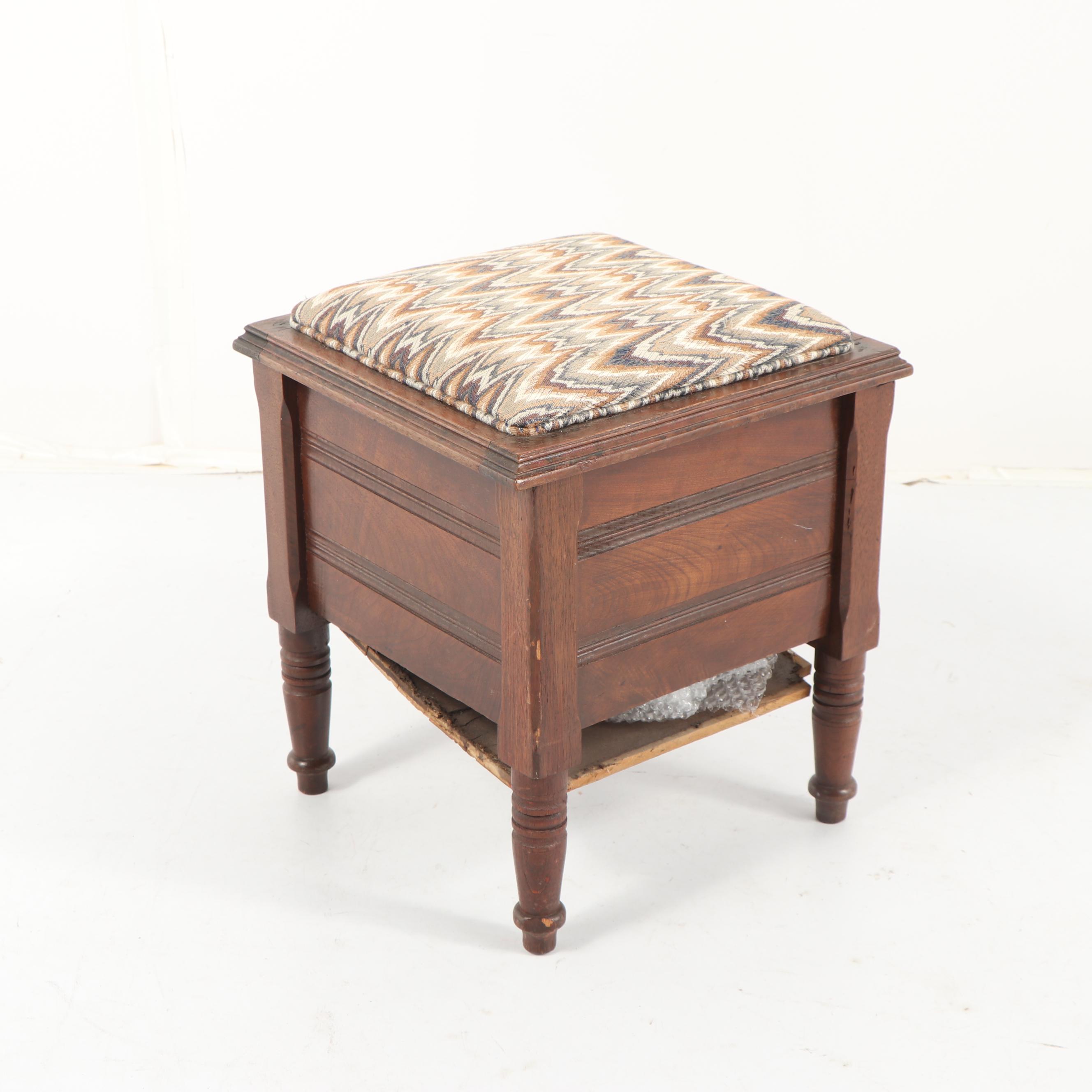 Oak Chamber Pot Stool, 20th Century