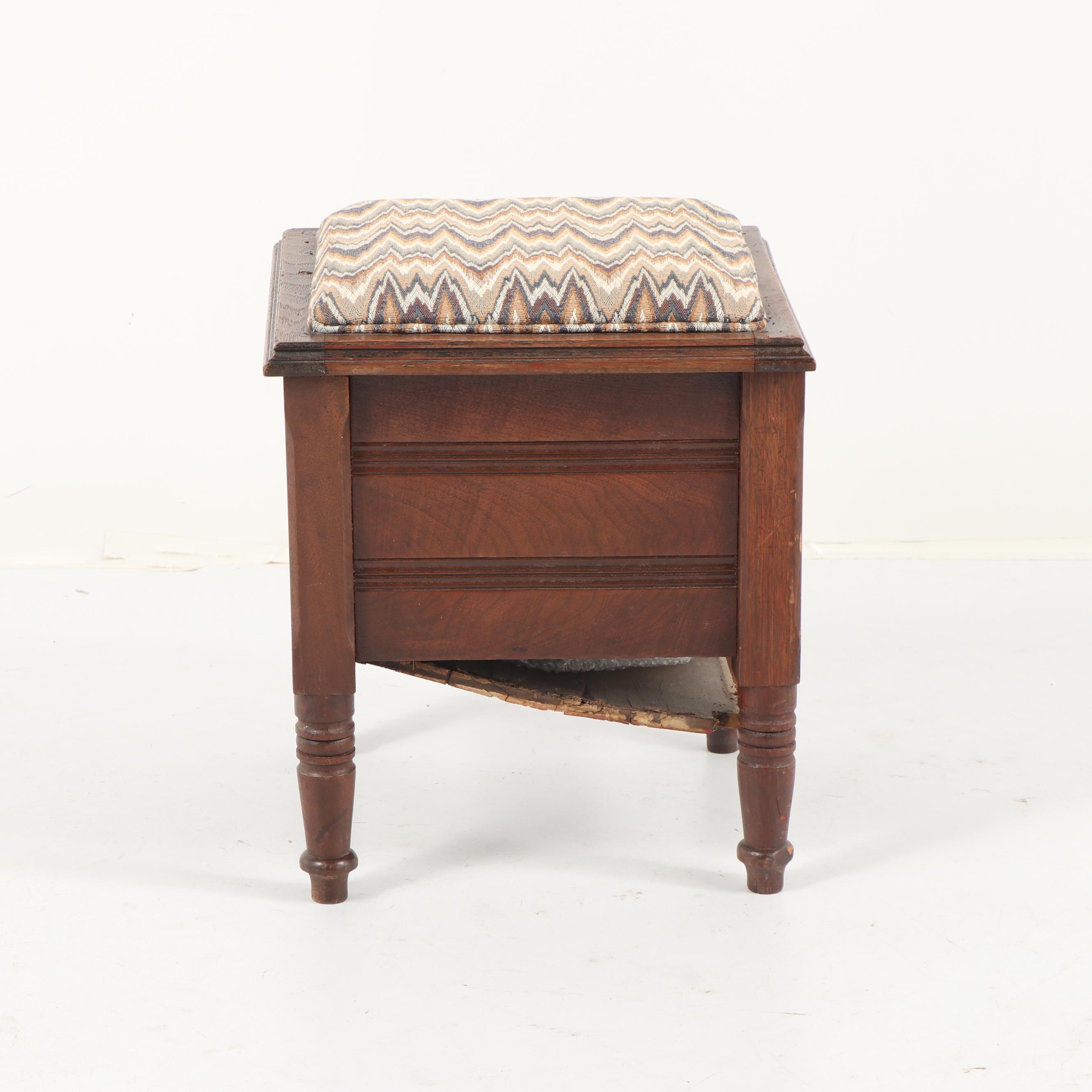 Oak Chamber Pot Stool, 20th Century