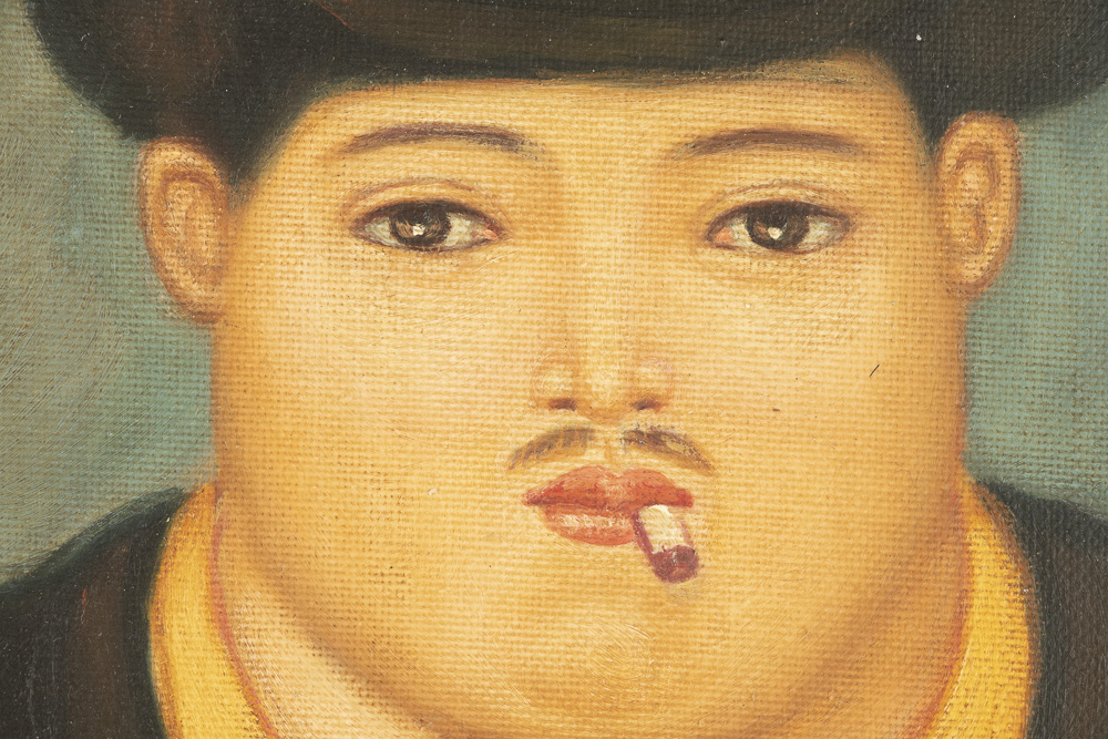 Copy Oil Painting after Fernando Botero "Man with a Guitar"