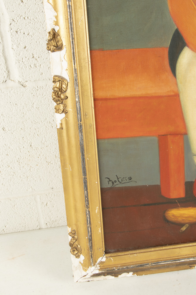 Copy Oil Painting after Fernando Botero "Man with a Guitar"