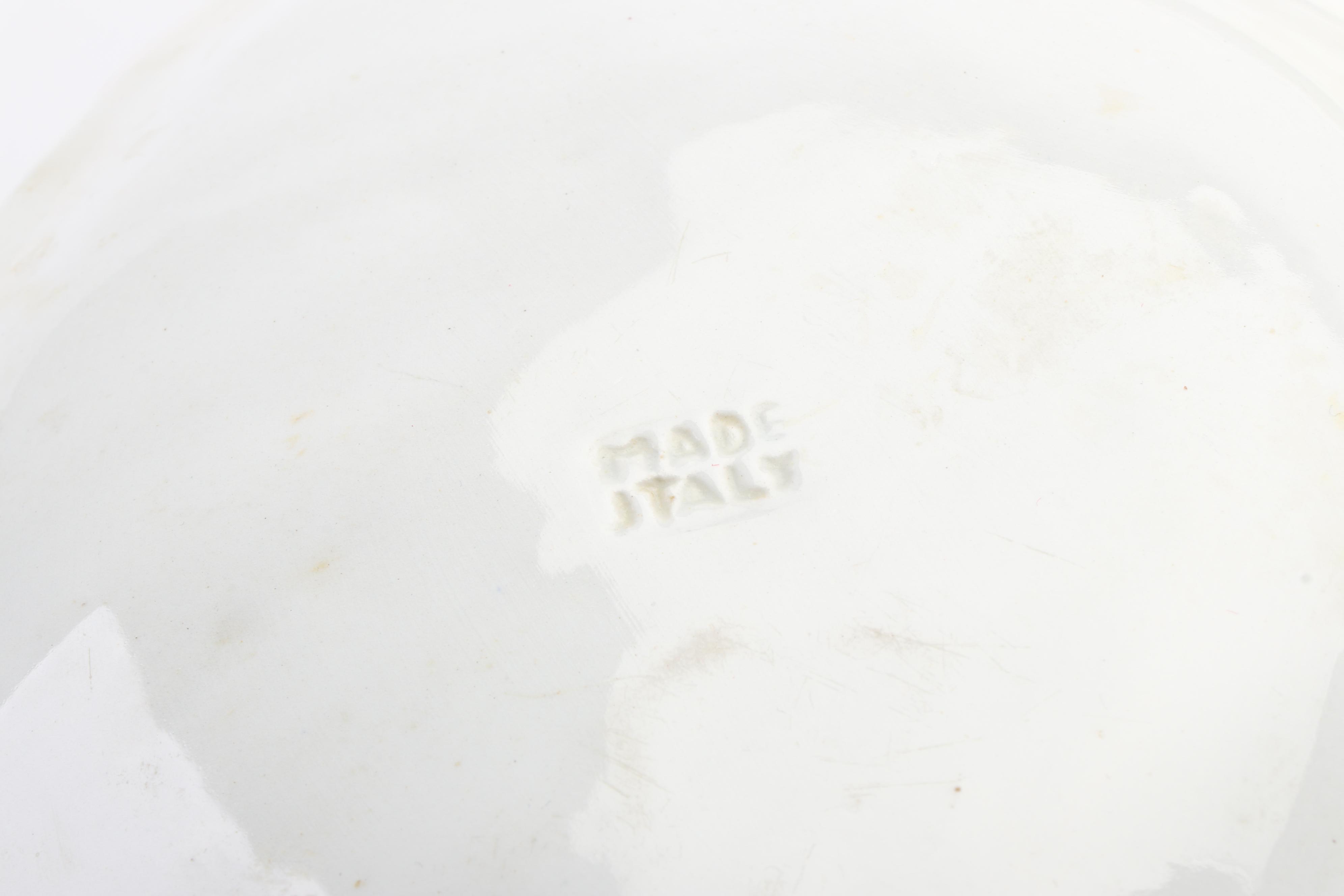 Emaux Limoges Divided Seafood Server With Three-Part Italian Shell Dish