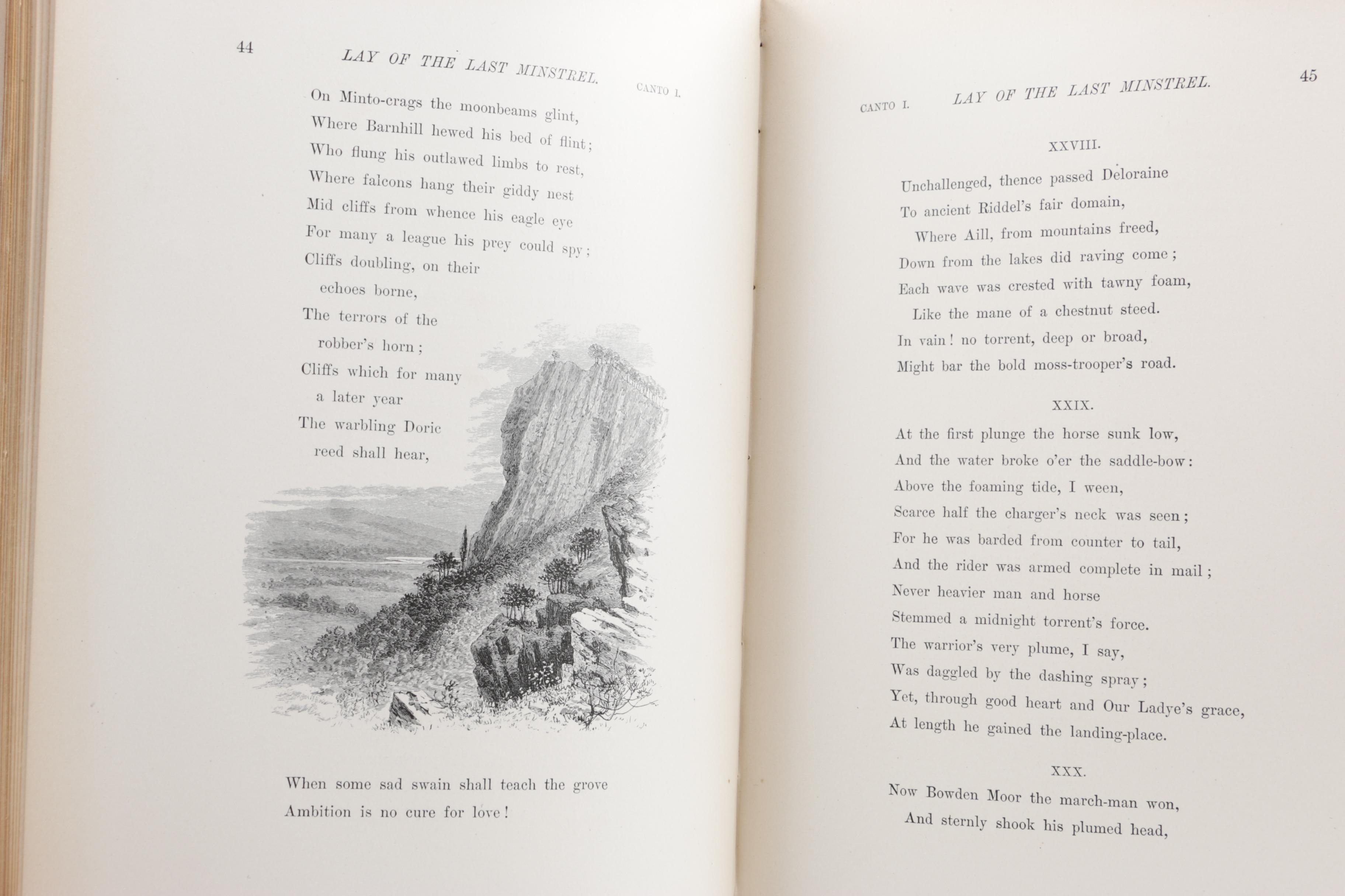 1887 Illustrated "The Lay of the Last Minstrel" by Sir Walter Scott