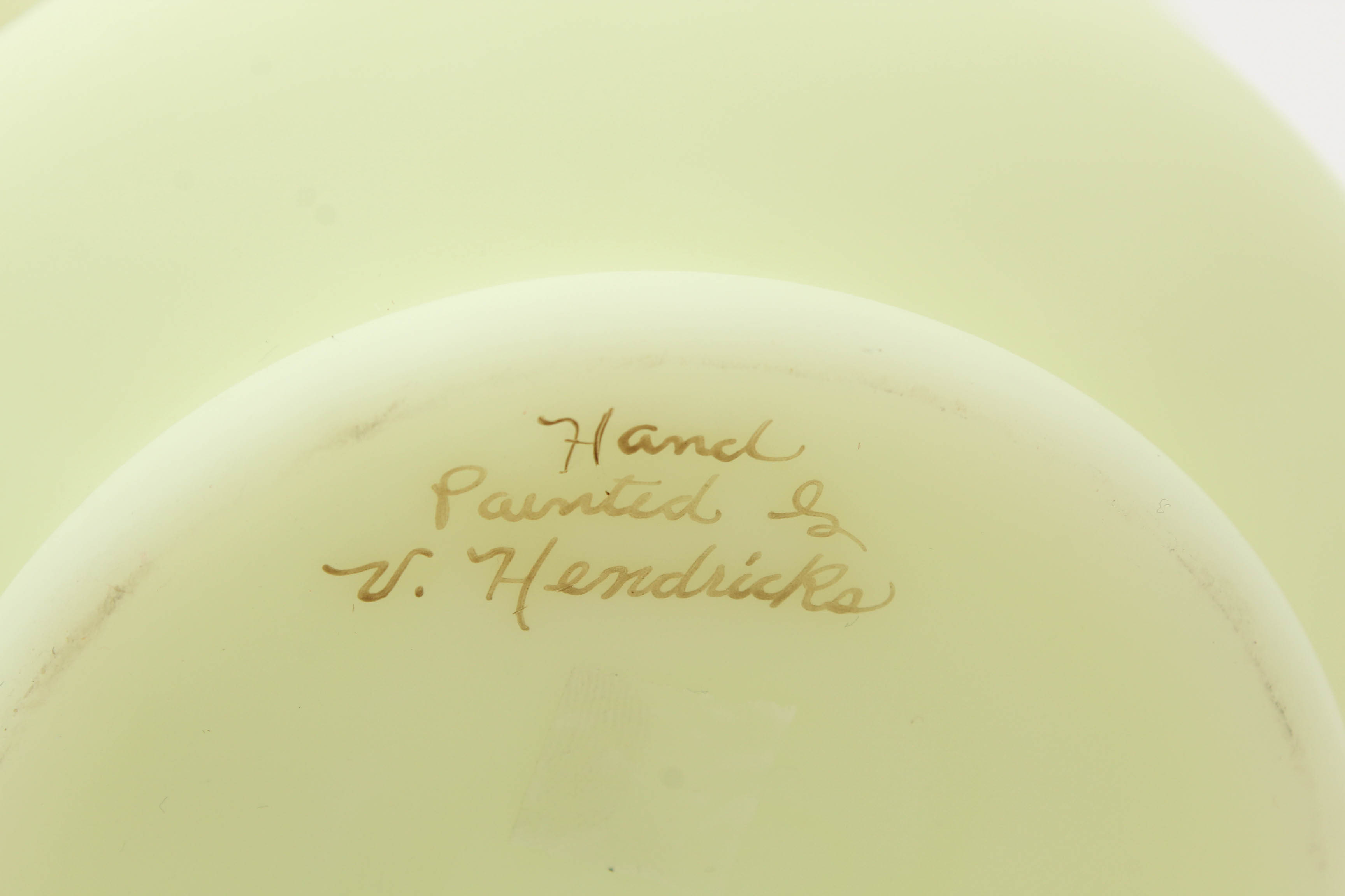 Vintage Fenton Hand-Painted Satin Glass Decor