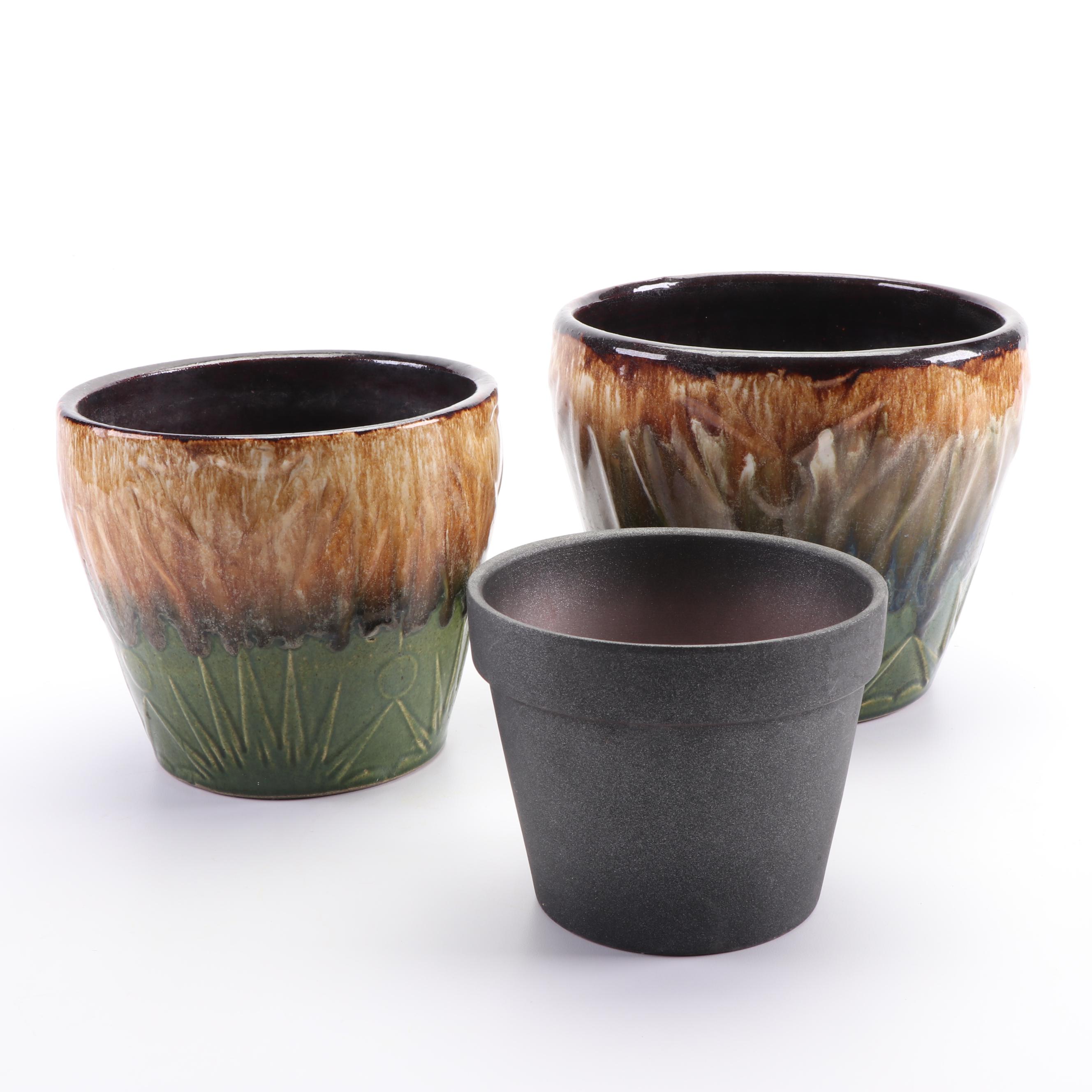 Jardinieres Including Robinson Ransbottom "Sun and Stars" Pattern