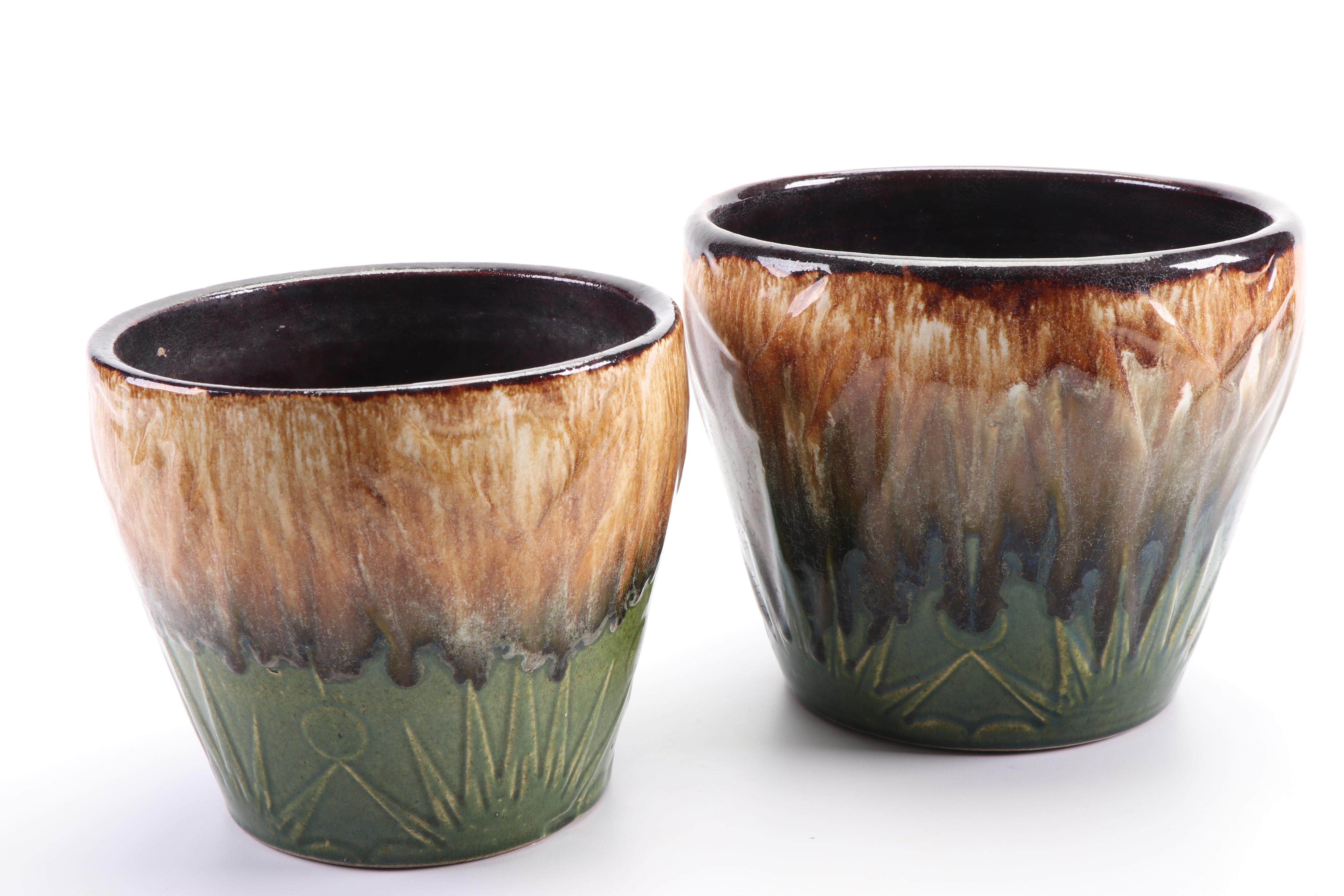 Jardinieres Including Robinson Ransbottom "Sun and Stars" Pattern