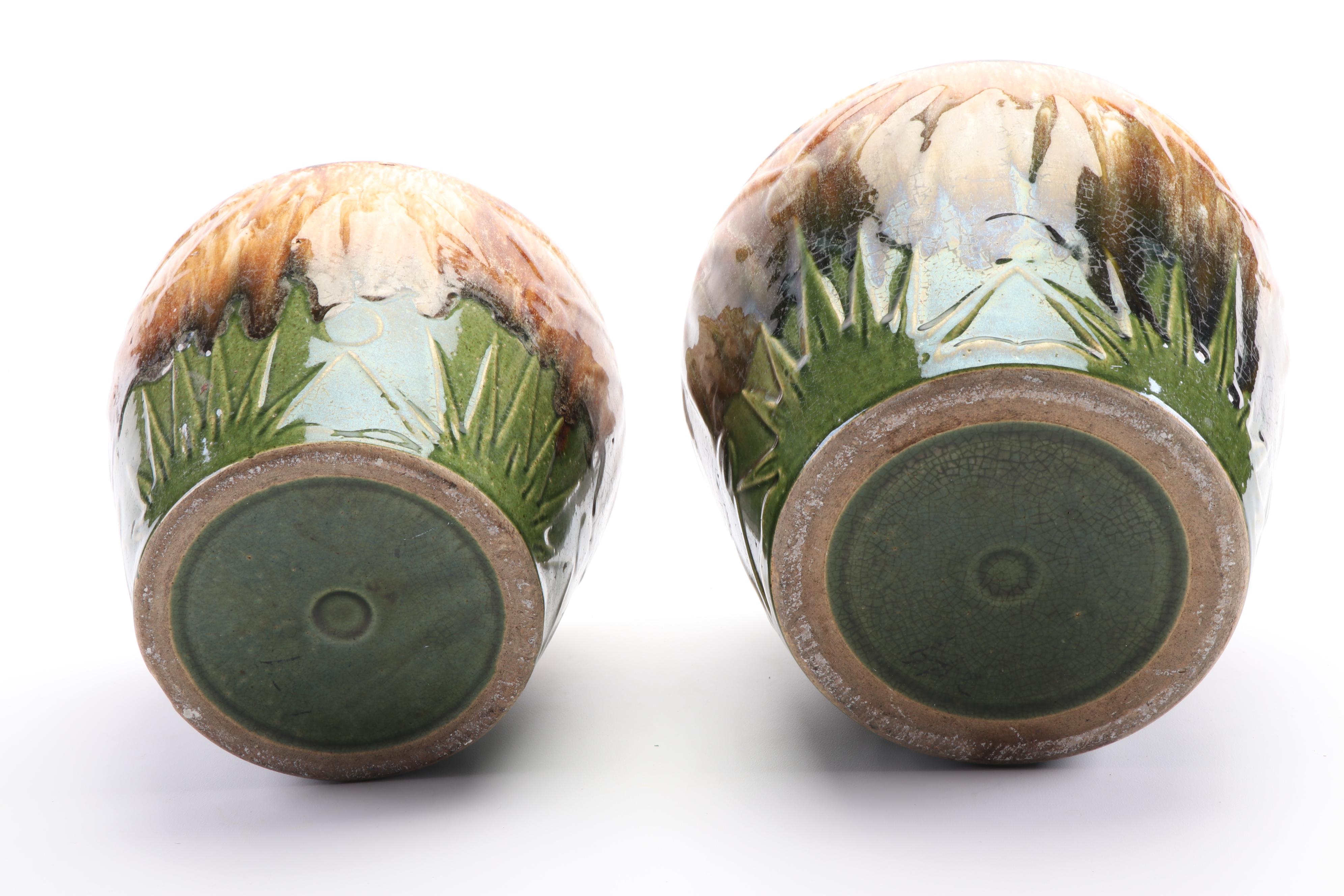 Jardinieres Including Robinson Ransbottom "Sun and Stars" Pattern